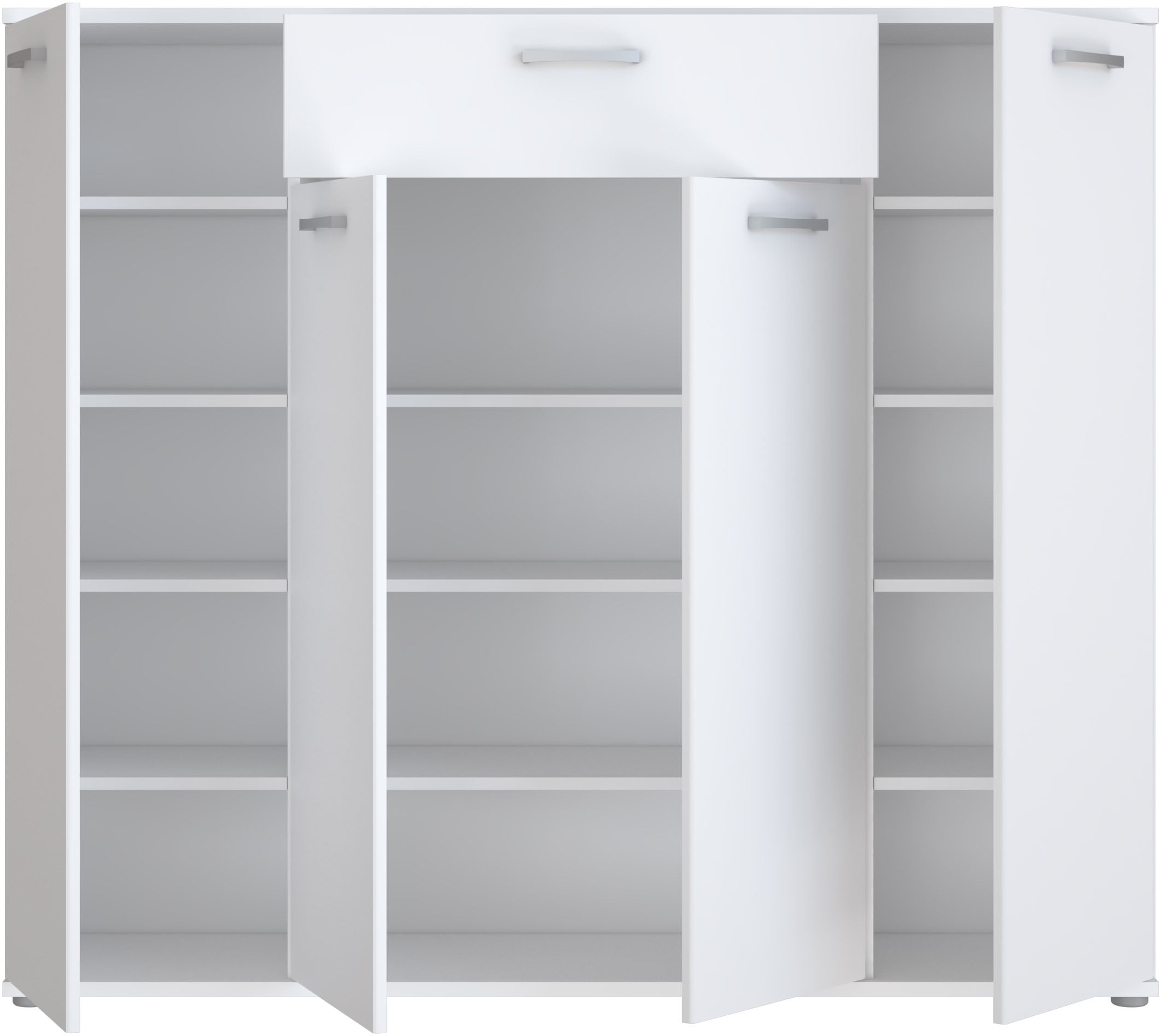 FORTE Kommode »Kombikommode, Stauraum, Einlegeböden verstellbar« B/H/T ca.140/120/34 cm, viel Stauraum, PEFC zertifiziert