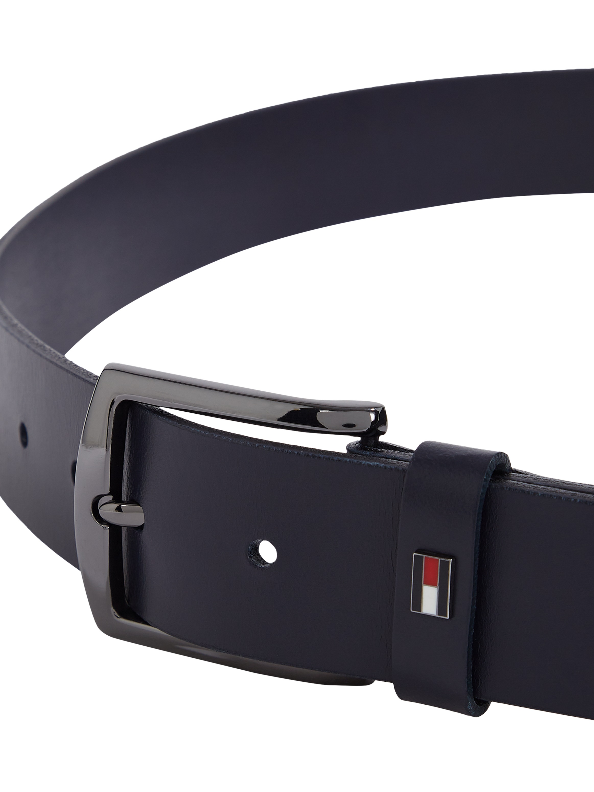Tommy Hilfiger Ledergürtel »DENTON 3.5 EXT«, Einfachdornschließe, Metalllogo