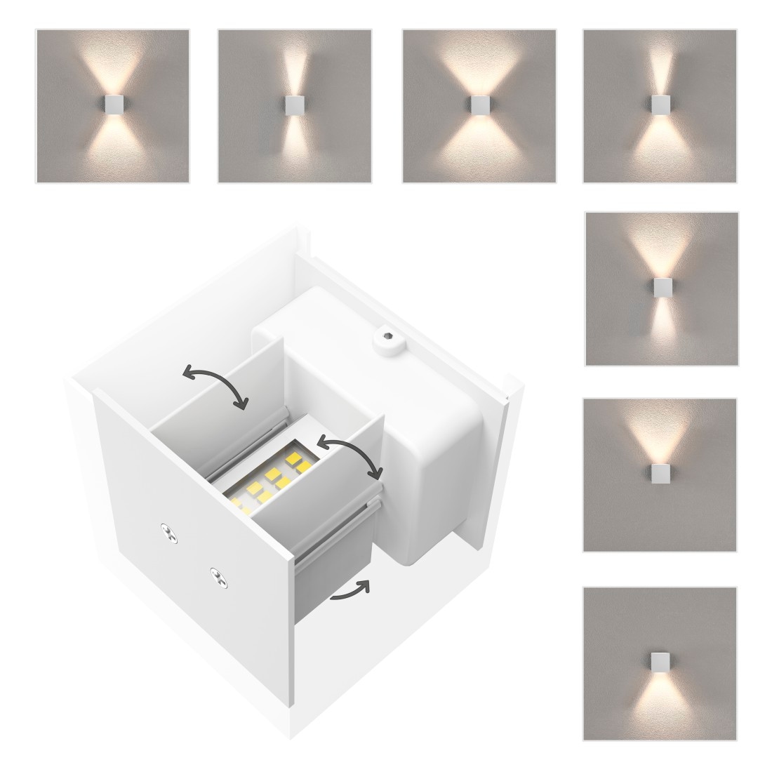Hama LED Wandleuchte »LED Wandleuchte, WLAN Wandlampe für innen/außen Außenlampe IP 44«, Lizenziert von/durch: Amazon