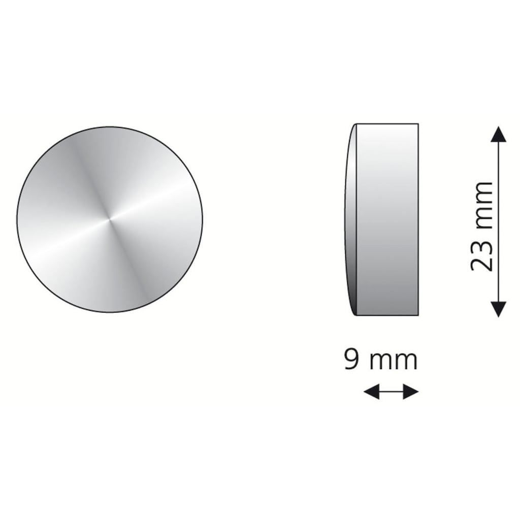 Liedeco Gardinenstangen-Endstück »Endstück, Endknopf nickel-glanz "Celebration" Consul - 2 Stück«, (2 St.)