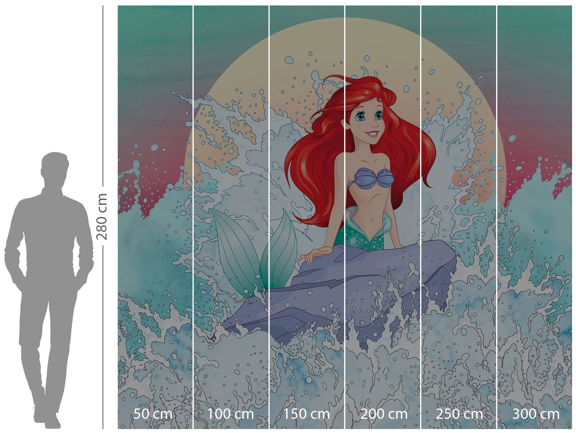 Komar Vliestapete »Digitaldruck Vlies - Ariel Rise - Größe 300 x 280 cm«, bedruckt, Kinderzimmer