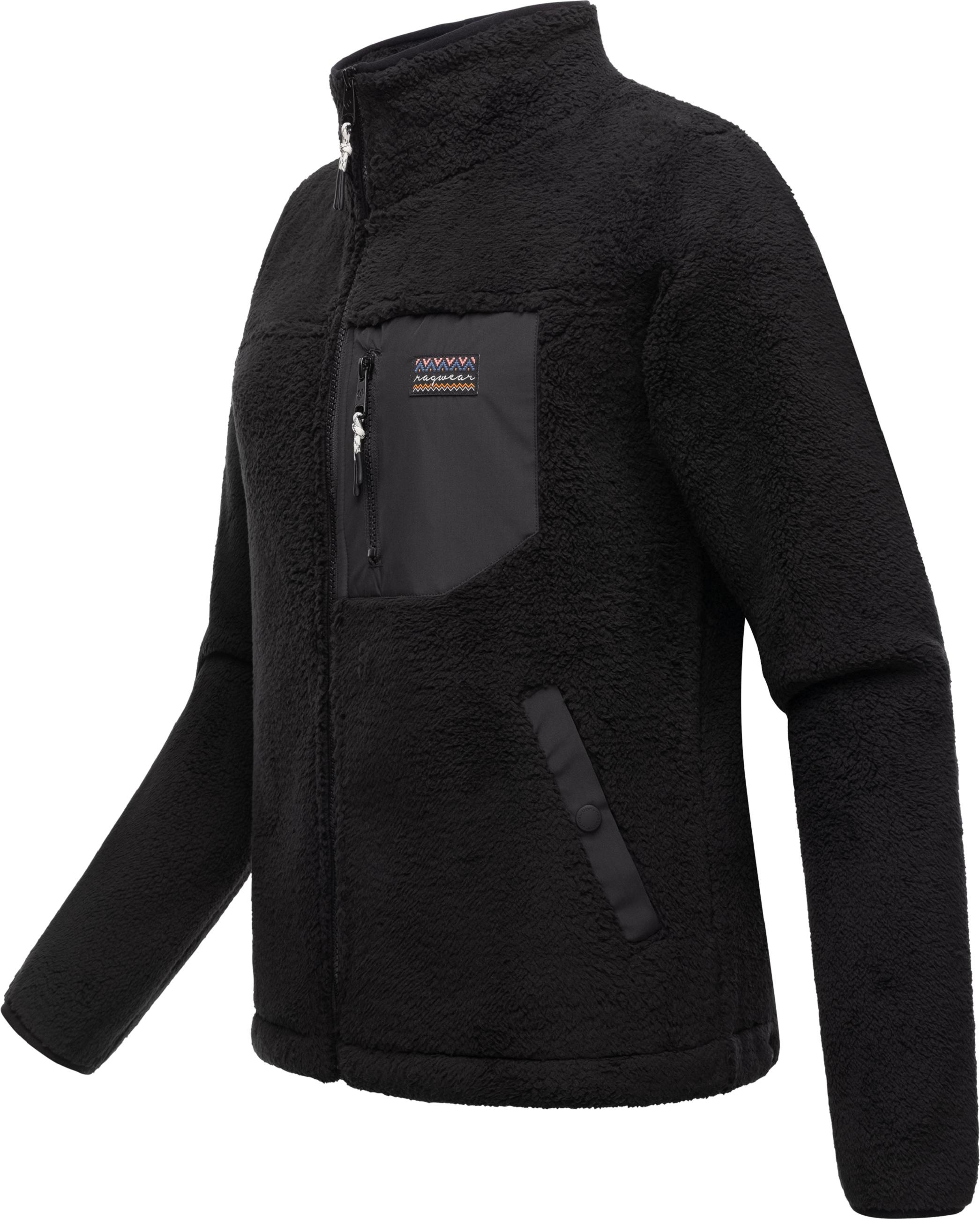 Ragwear Sweatjacke »Plüschjacke Alaris«, Kuschelige Fleecejacke mit Brusttasche