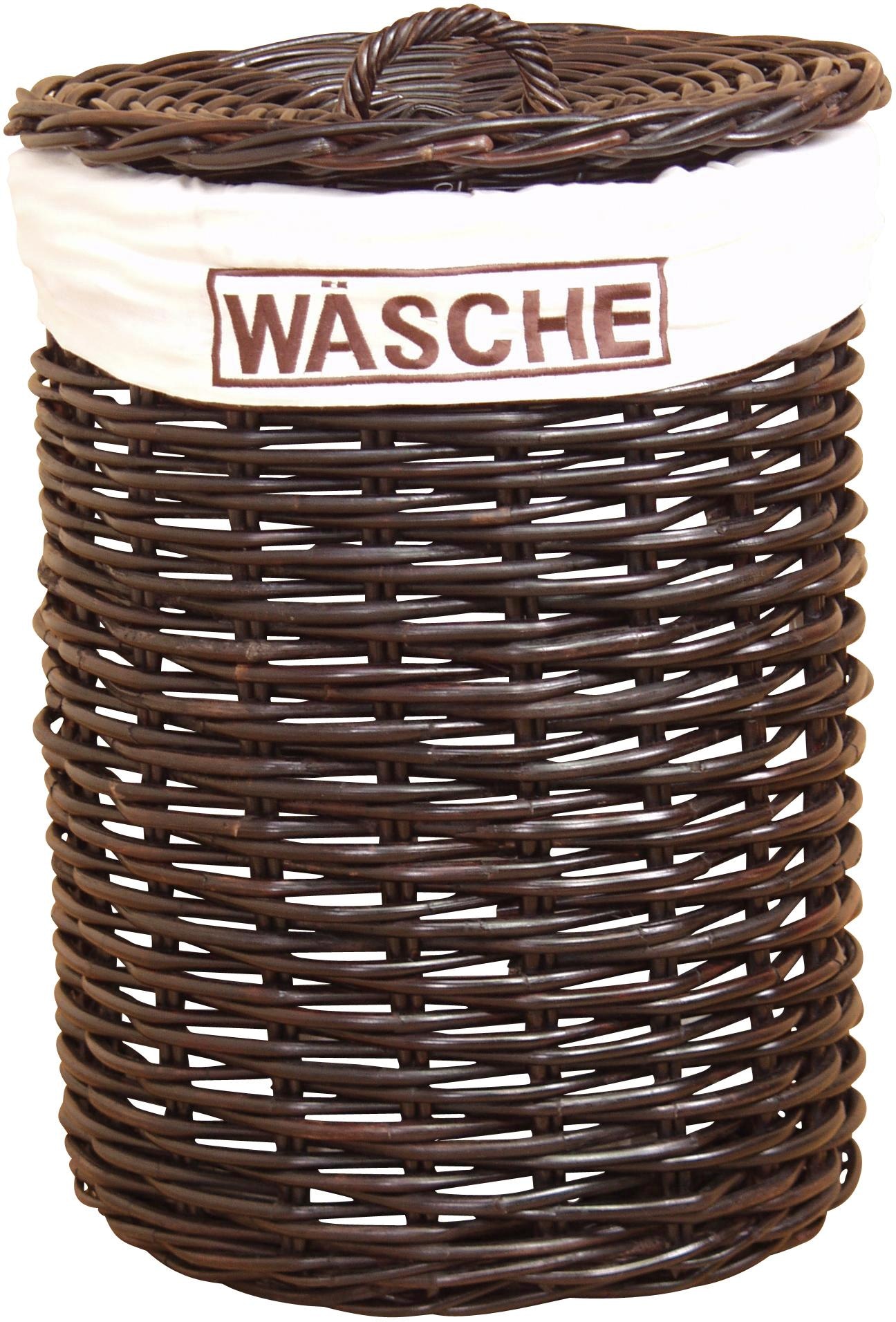 Wäschekorb, Rattangeflecht, Höhe 65 cm