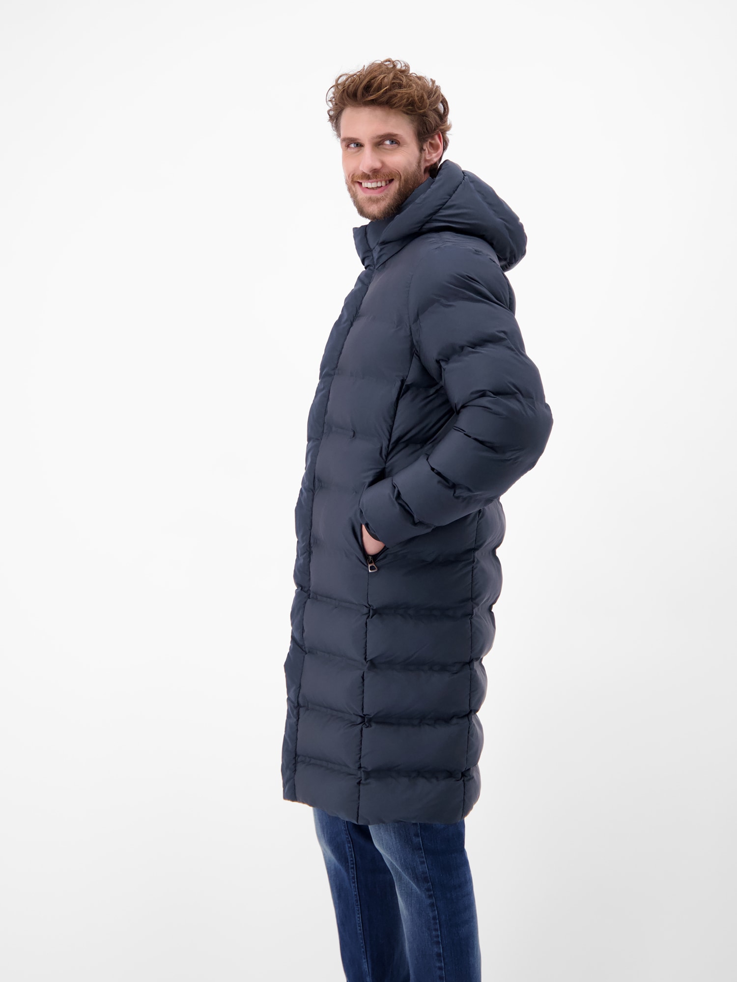 LERROS Wintermantel »Herren Stepp-Parka mit abnehmbarer Kapuze«