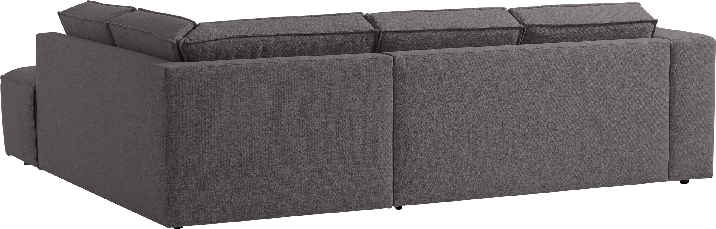 TRENDMANUFAKTUR Ecksofa »Dice mit Sitztiefenverstellung und Kaltschaumpolsterung«, hoher Sitzkomfort, aktuelle Kedernaht, L-Form