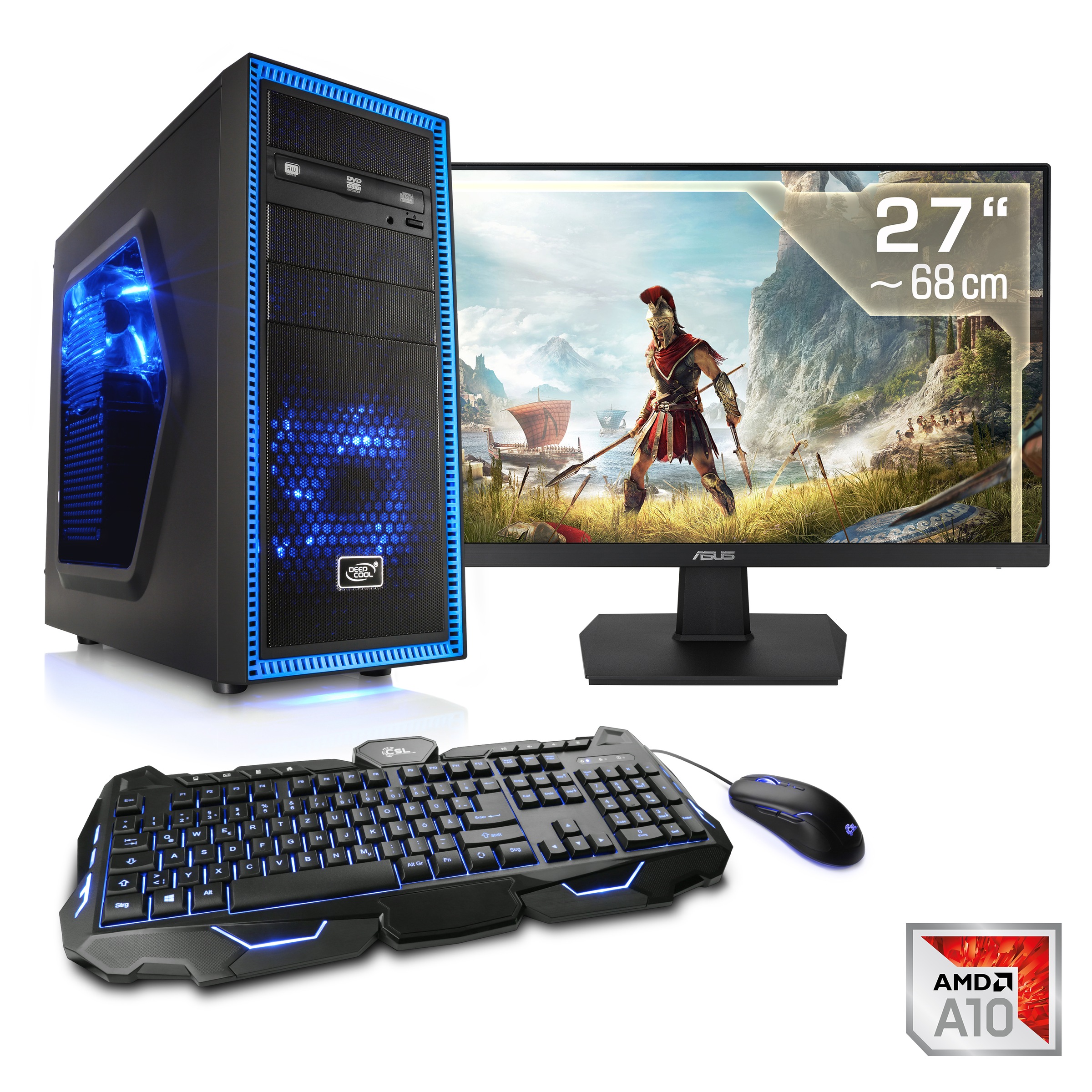 Multimedia PC AMD A10-9700 Radeon R7 16 GB DDR4 27" TFT...