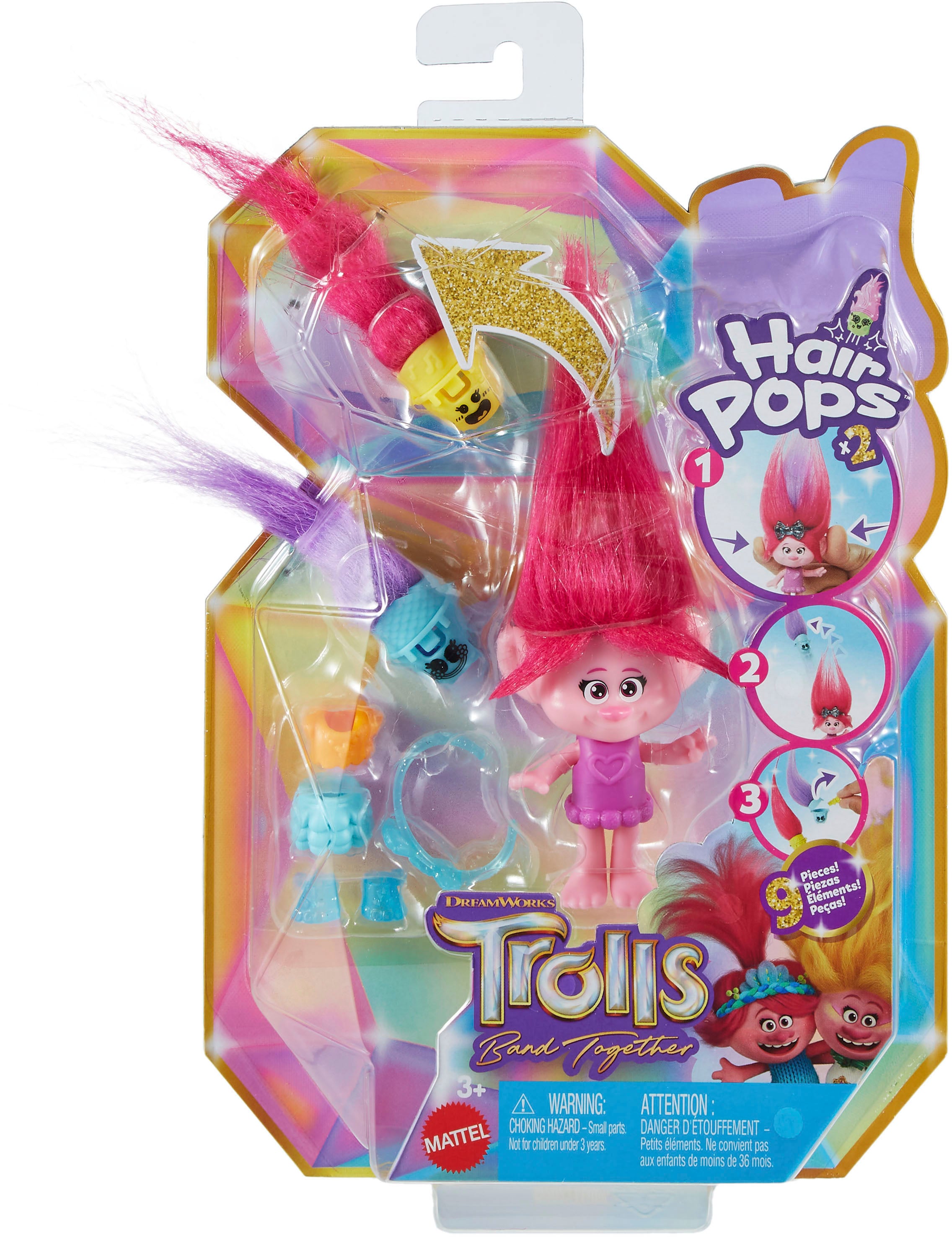 Mattel® Minipuppe »Trolls, Hair Pops Königin Poppy«