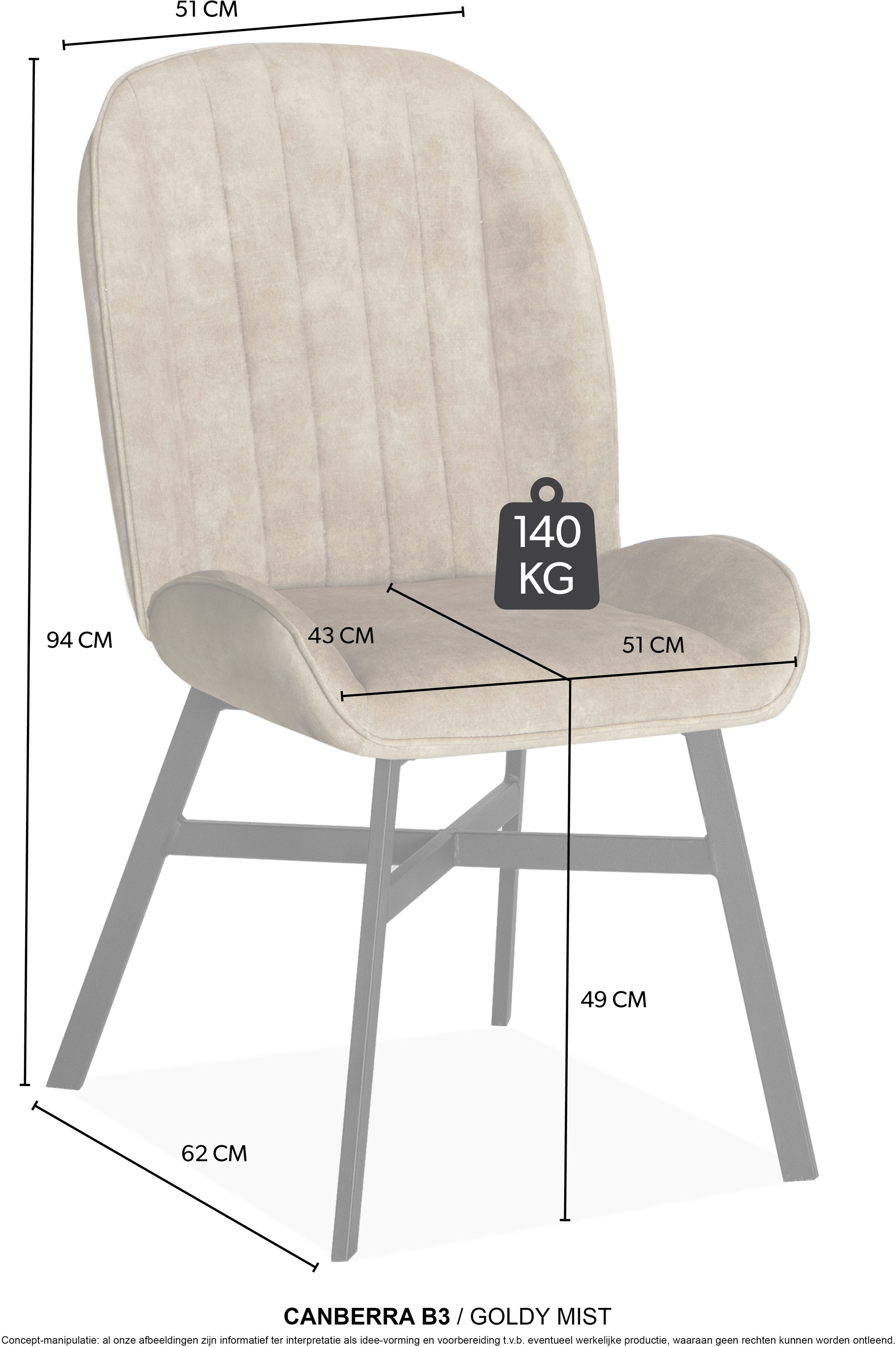 OMG Design Esszimmerstuhl »Canberra« (Set) 1 Stk.Esszimmerstuhl, pflegeleichter Samtvelour Bezug