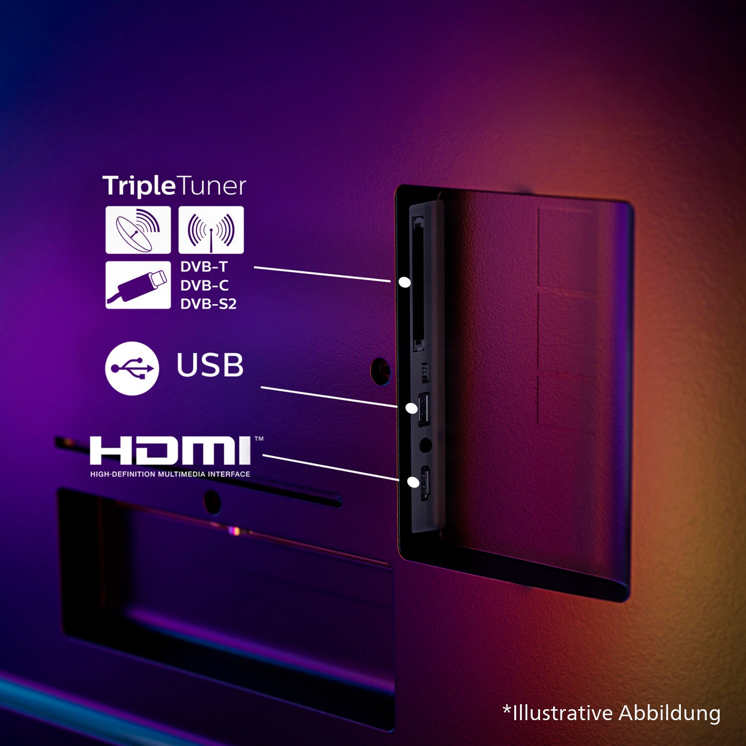 Philips QLED Mini LED-Fernseher »75MLED910/12«, 4K Ultra HD, Smart-TV
