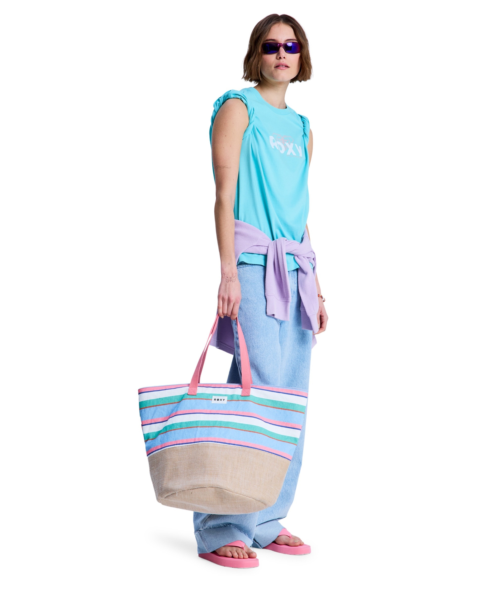 Roxy Strandtasche »WAIKIKI LIFE« sportlicher Stil, für Erwachsene, aus Baumwollmischung