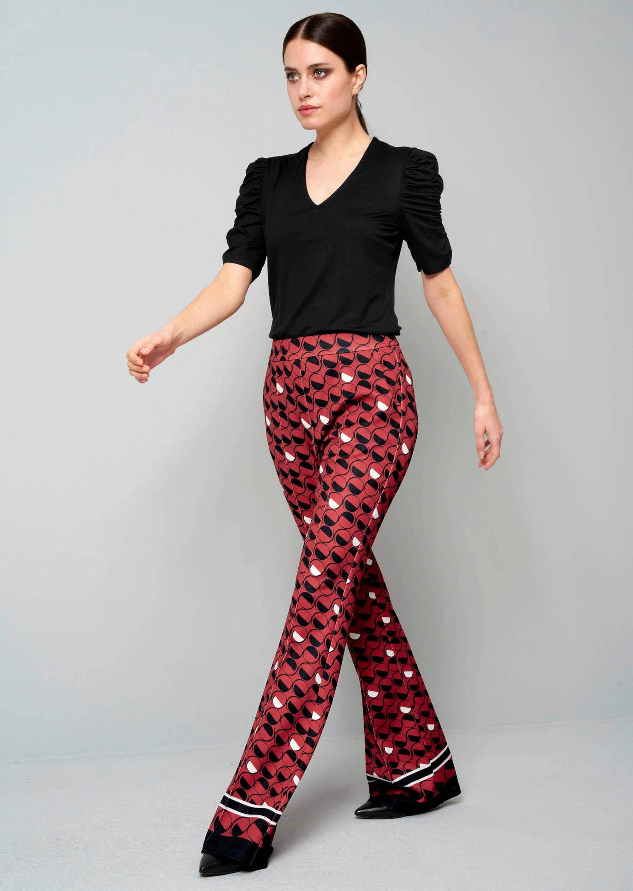 Alba Moda Stoffhose »Druckhose Druckhose mit Bordüre«