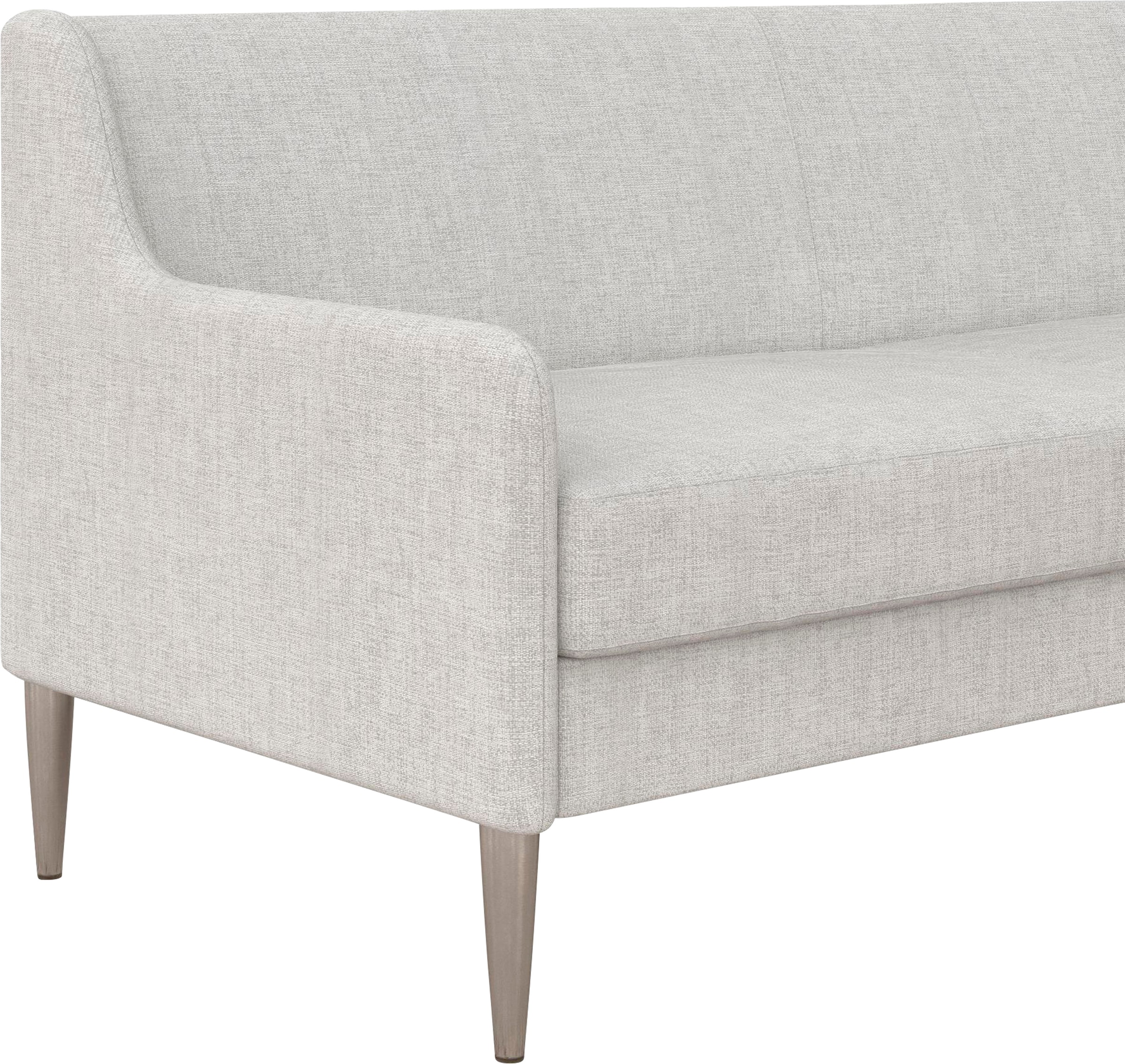 CosmoLiving by Cosmopolitan 3-Sitzer »Virginia«, (1 St.), Webstoff, Sitz und Rücken gepolstert, Beine aus Stahl, Sitzhöhe 42,5cm