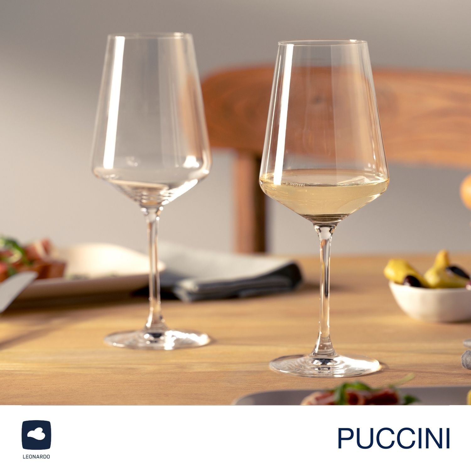 LEONARDO Weißweinglas »Gläser-Set PUCCINI + Poliertuch, 7-teilig« 6 Weisswein Gläser, 560 ml, mit Poliertuch