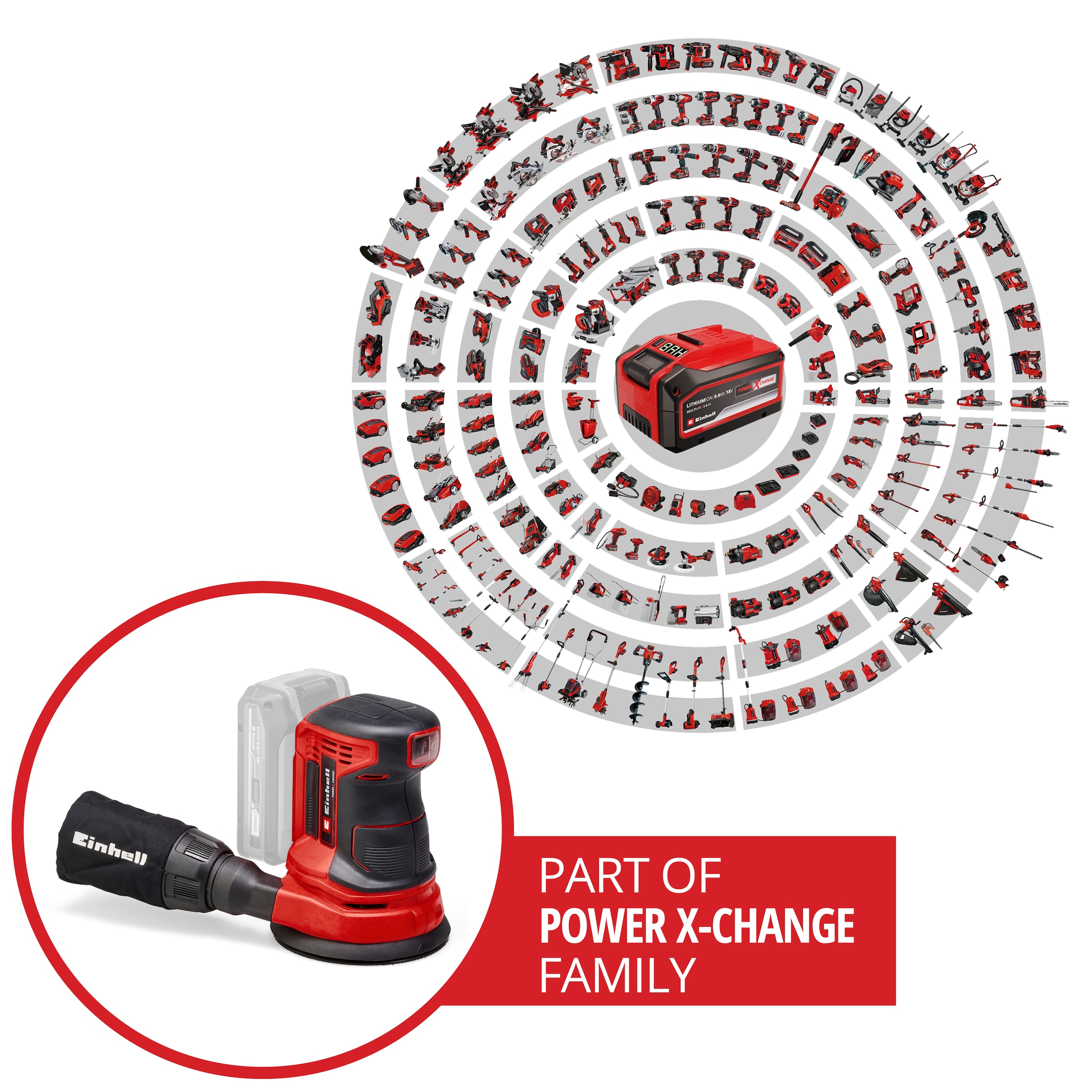 Einhell Exzenterschleifer »TE-RS 18 Li - Solo« Power X-Change, ohne Akku und Ladegerät