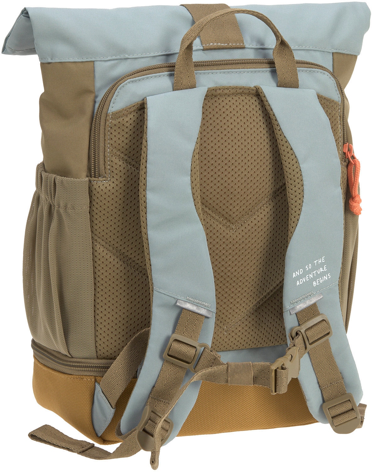 LÄSSIG Kinderrucksack »Nature, Mini Rolltop Backpack, Olive«, Reflektoren, aus recycelten PET-Flaschen