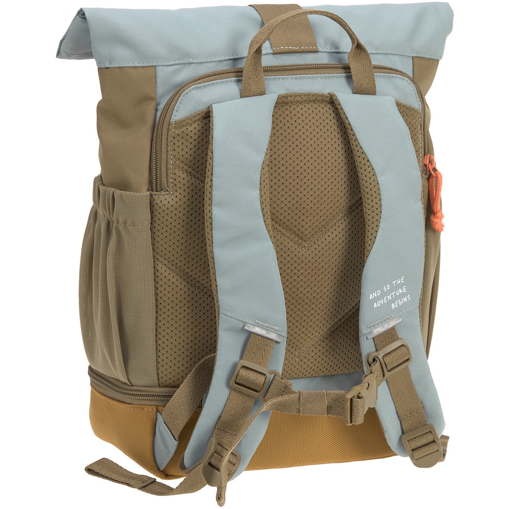 LÄSSIG Kinderrucksack »Nature, Mini Rolltop Backpack, Olive«, Reflektoren