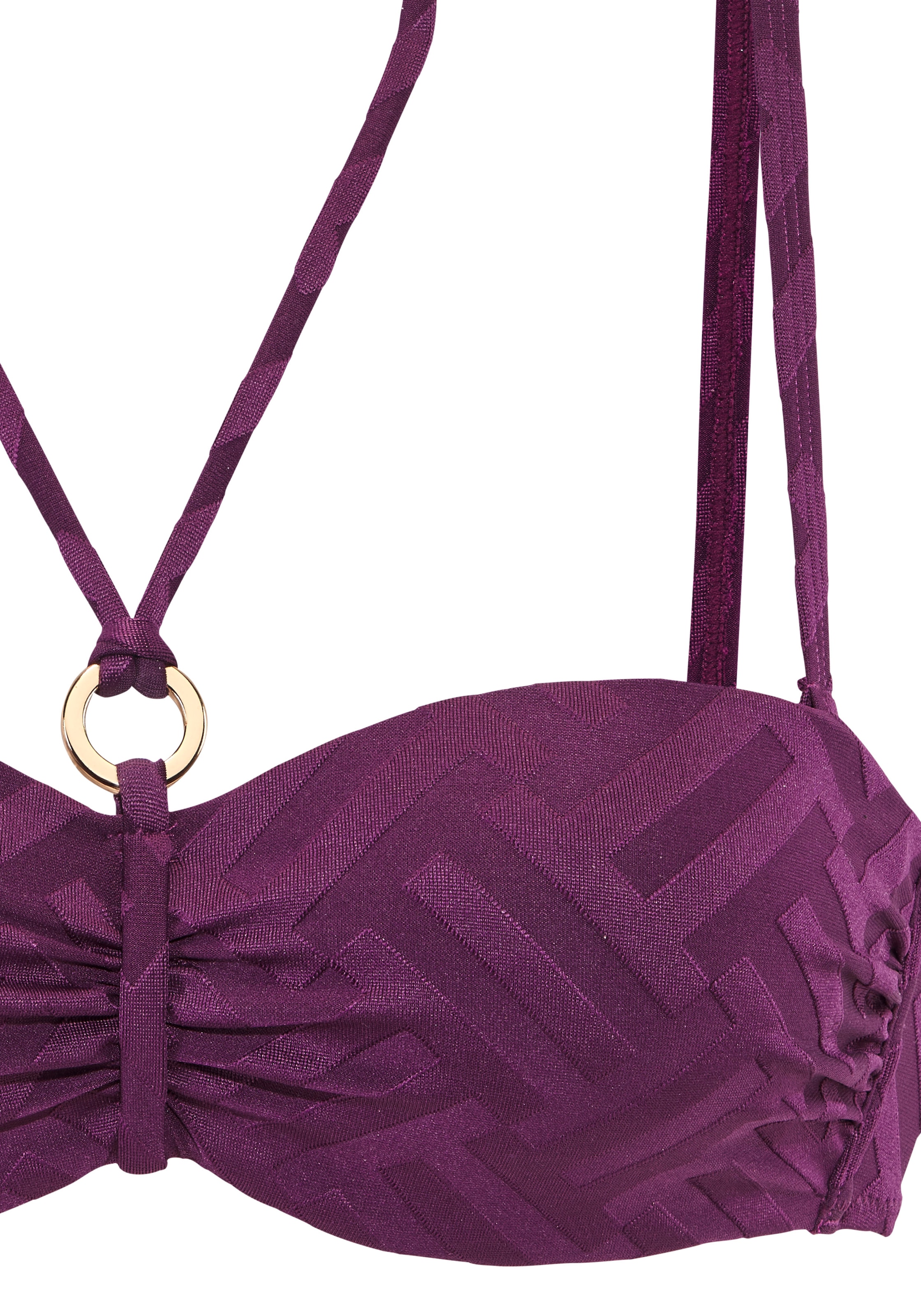 LASCANA Bügel-Bandeau-Bikini-Top »Harper« aus eleganter Strukturware