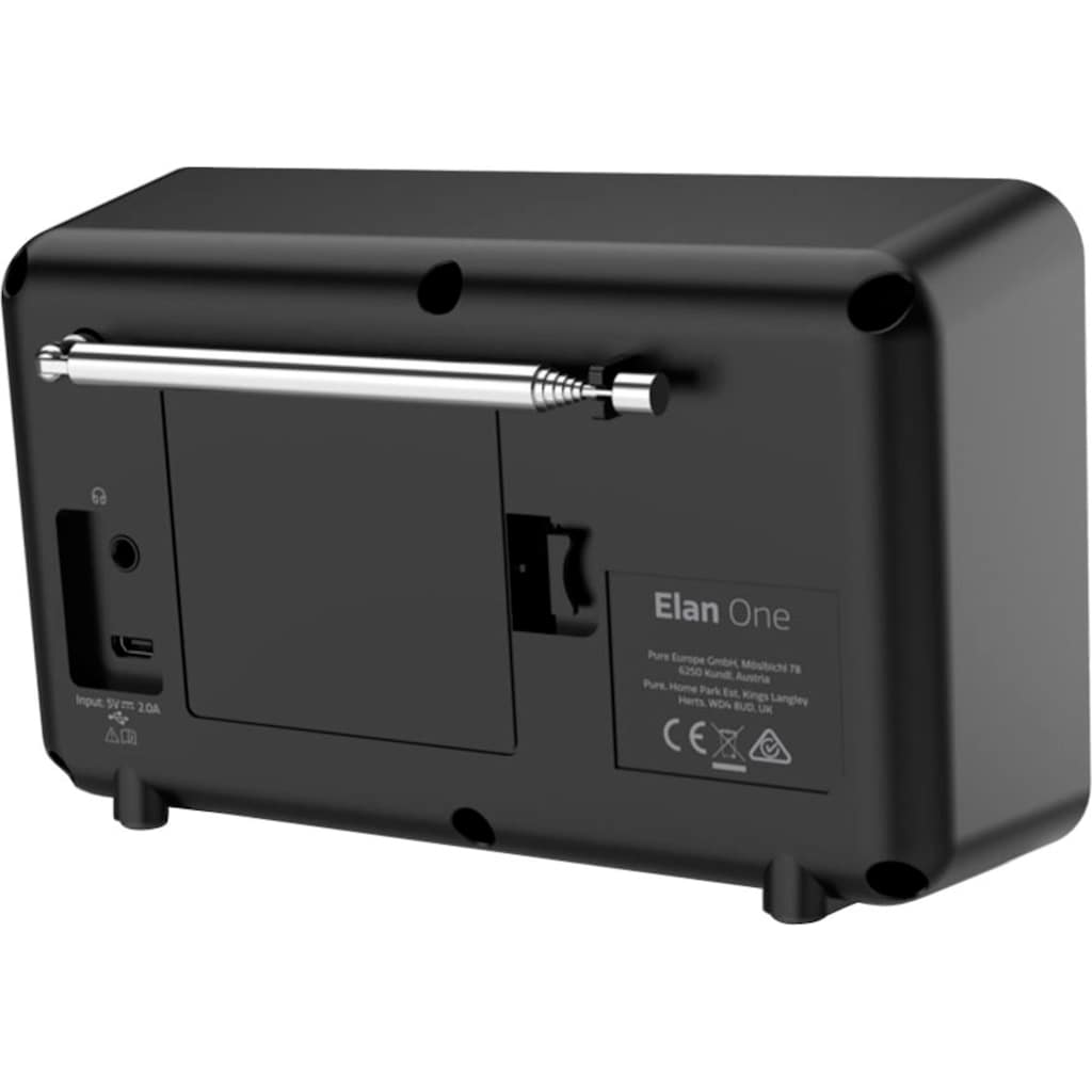 Pure Digitalradio (DAB+) »Elan One Portables-«, (Bluetooth Digitalradio (DAB+)-UKW mit RDS 2,5 W)