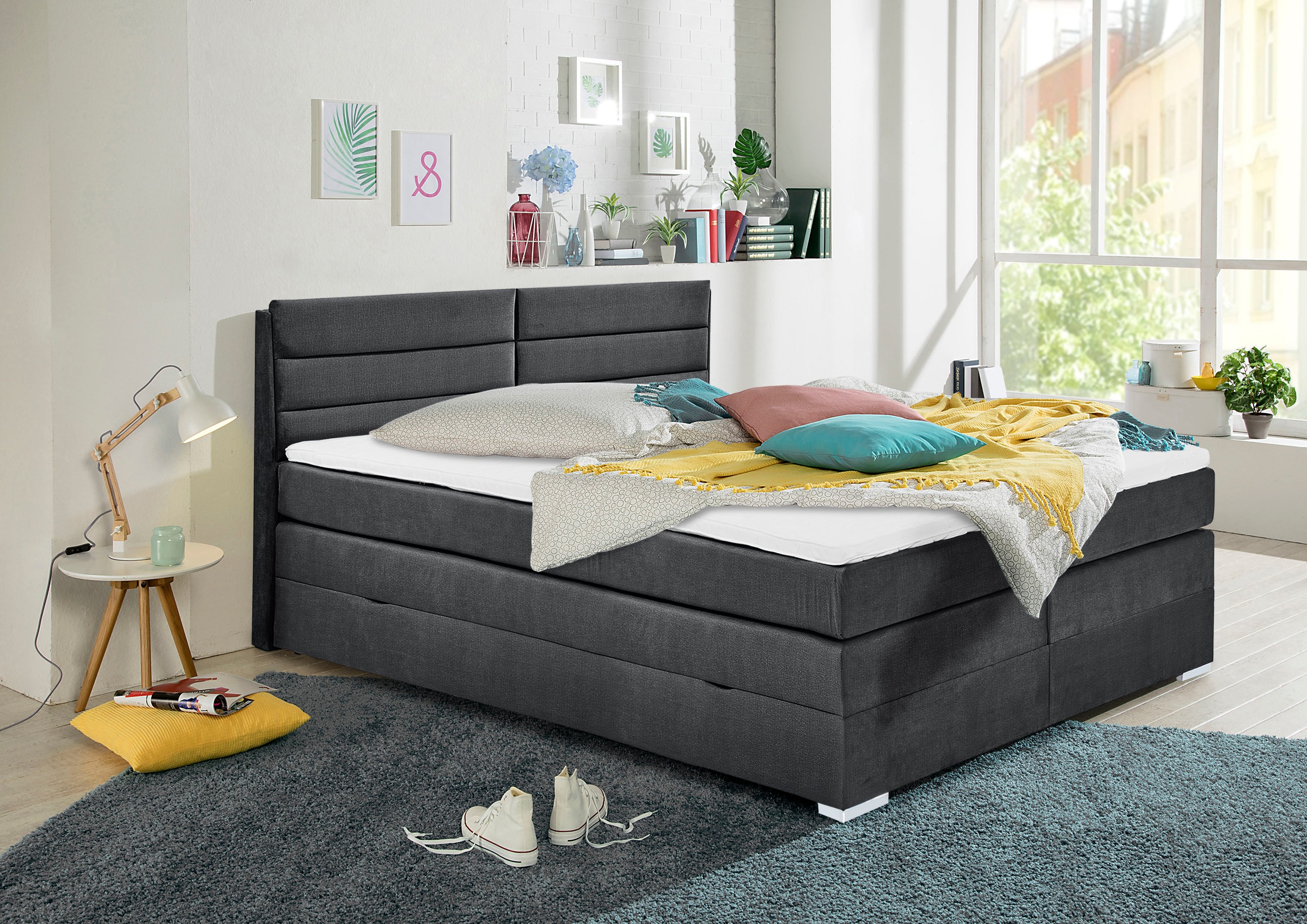 INOSIGN Boxspringbett »Missa«, (5 St.), inklusive Topper und Bettkasten