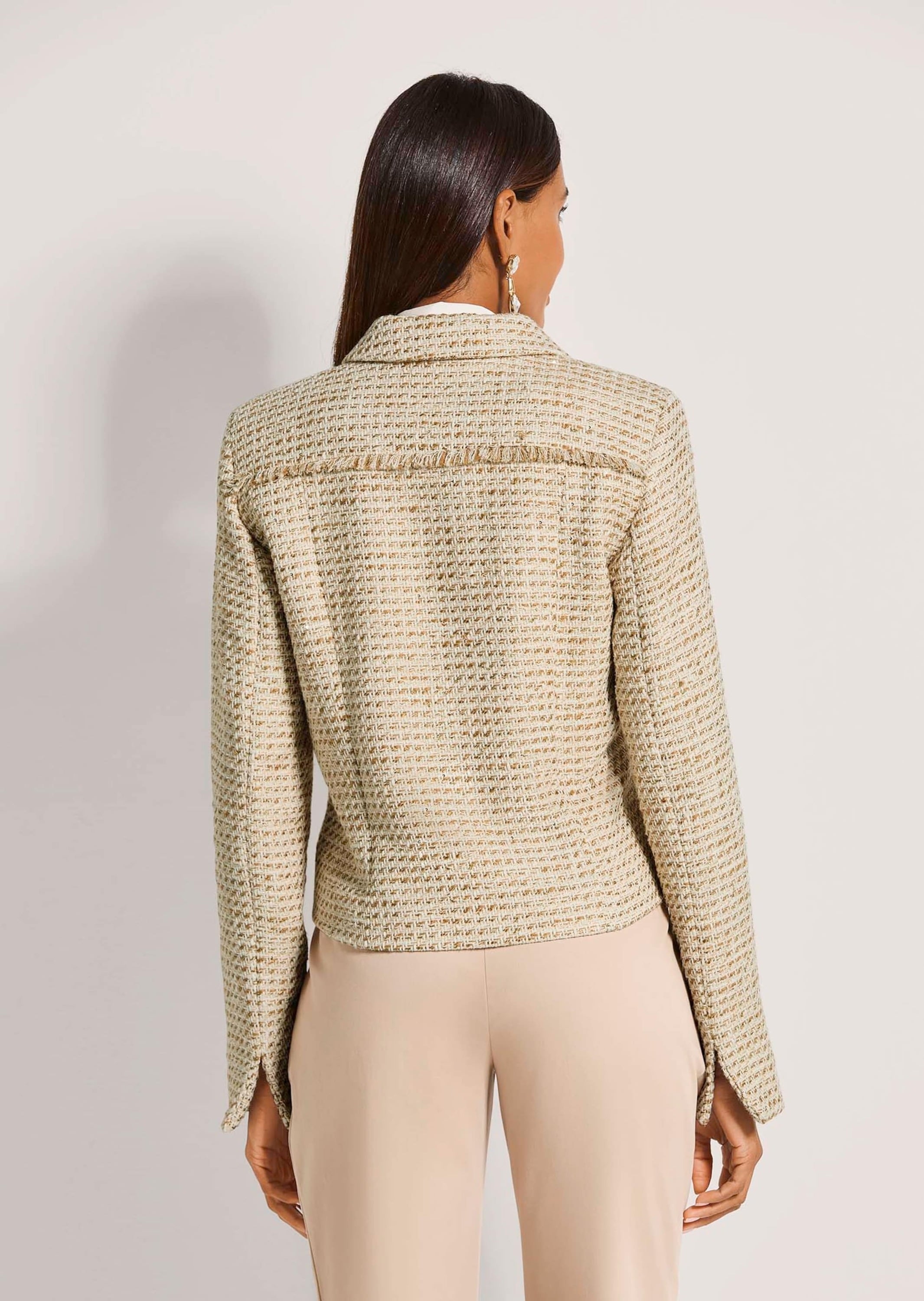 MADELEINE Jackenblazer »Tweedblazer Baumwolljacke mit Fransendetails«