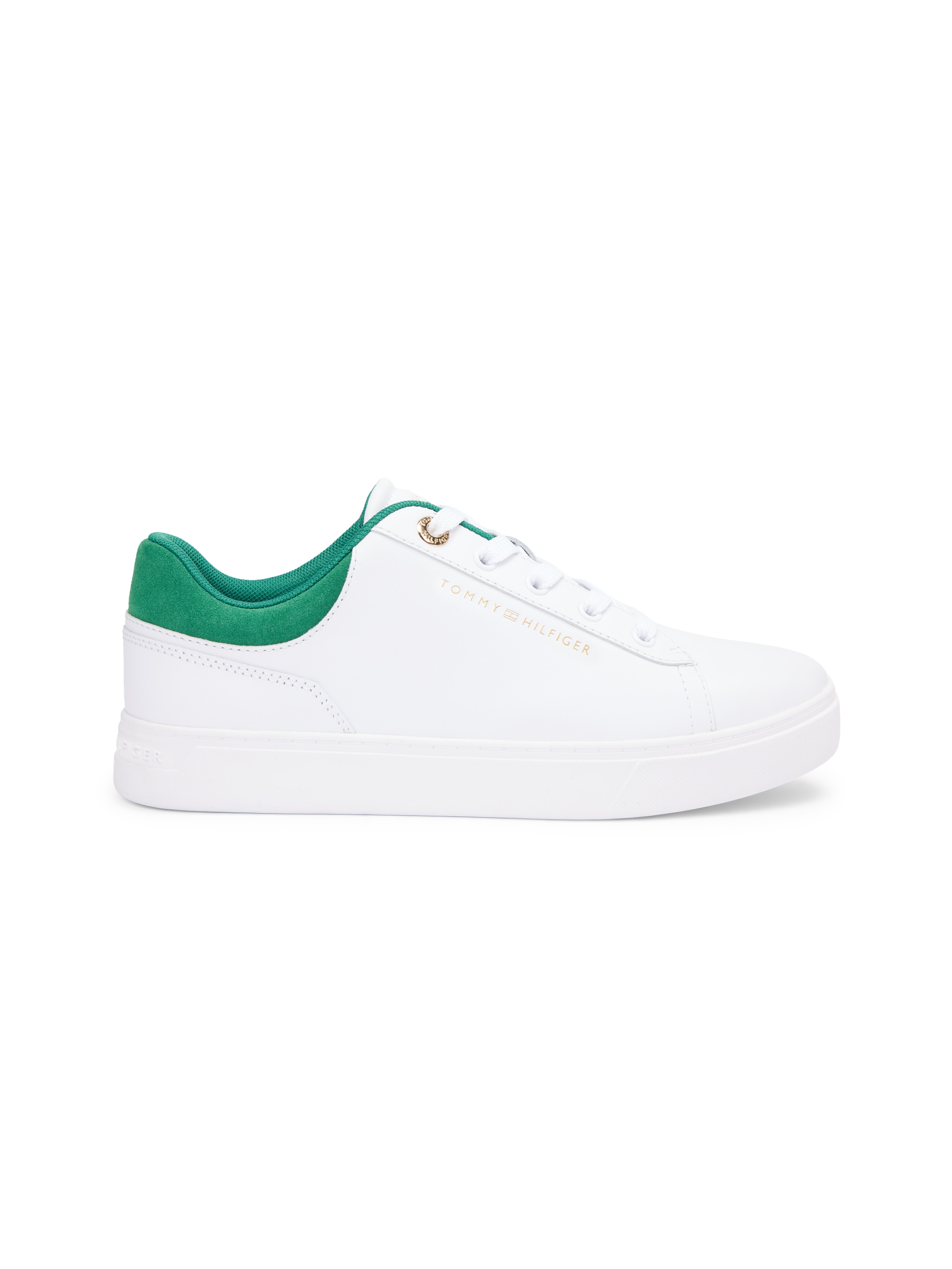 Tommy Hilfiger Plateausneaker »CASUAL CUPSOLE SNEAKER«  , Freizeitschuh, Halbschuh, Schnürschuh, Kontrastbesatz an der Ferse