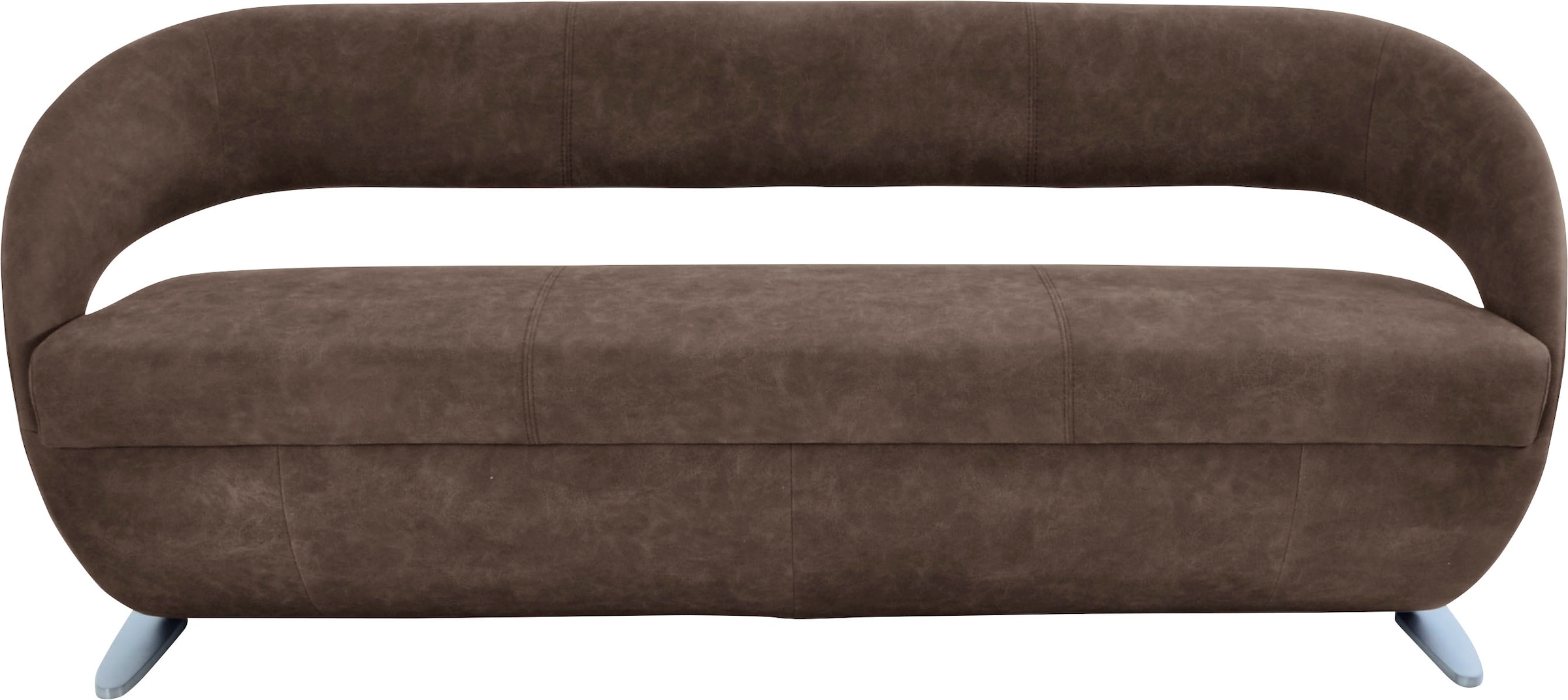 K+W Komfort & Wohnen Polsterbank »Wave« in geschwungener Optik mit Metallkufe