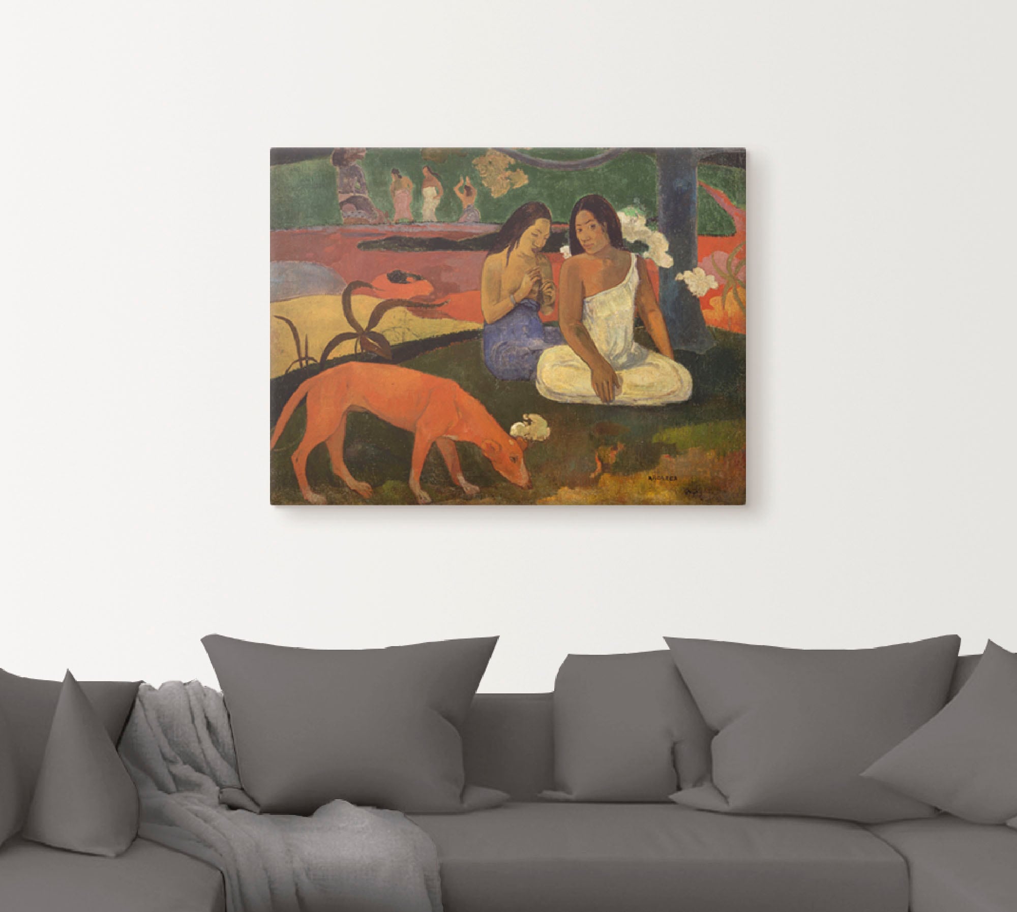 Artland Leinwandbild »Arearea (Der rote Hund). 1892« Gruppen & Familien 1 Stk. tlg. auf Holzrahmen gespannt