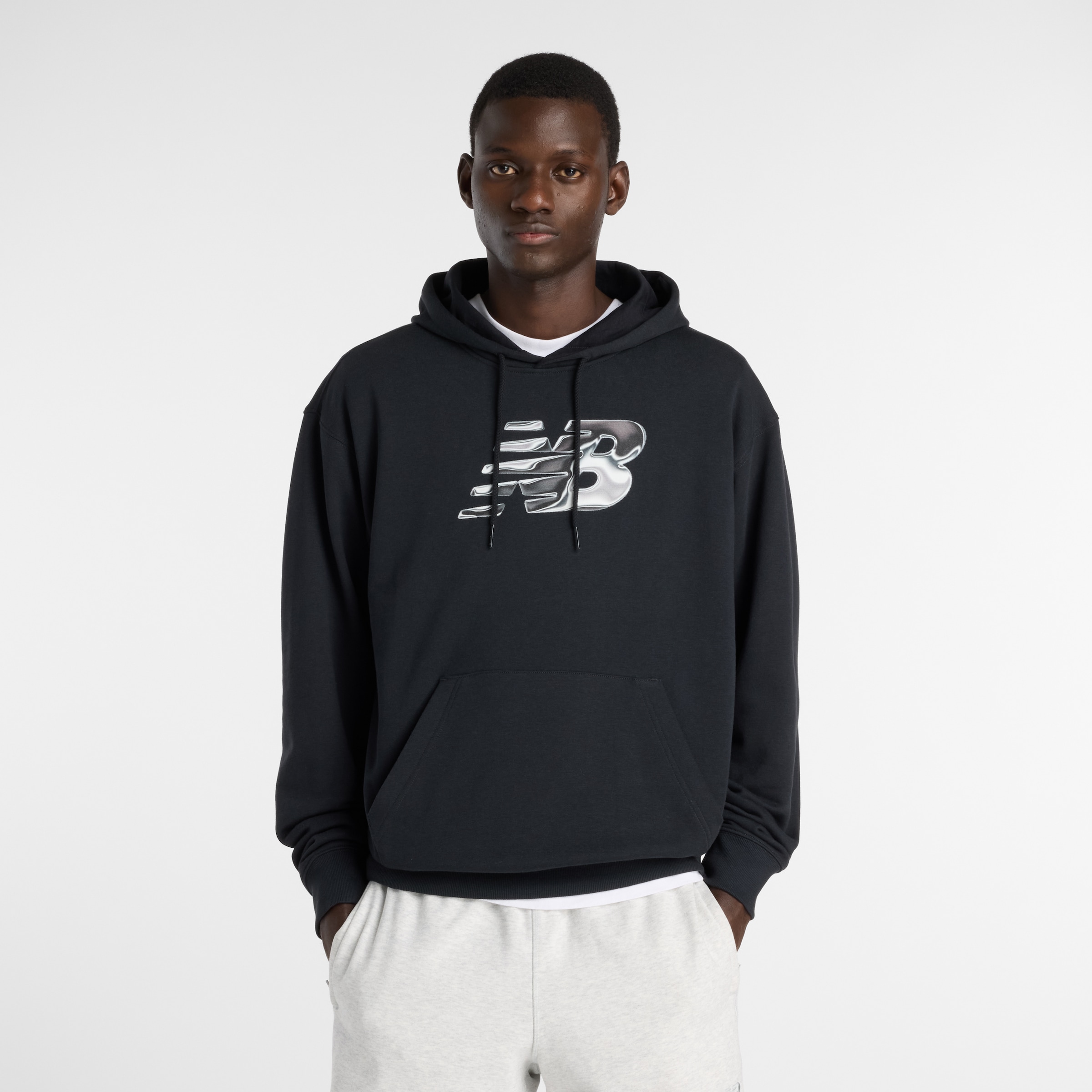 New Balance Kapuzensweatshirt »AAZ Mens Lifestyle Hoodie BIG TEAL«, sportlicher Stil, aus Baumwolle und Polyester, mit Kapuze
