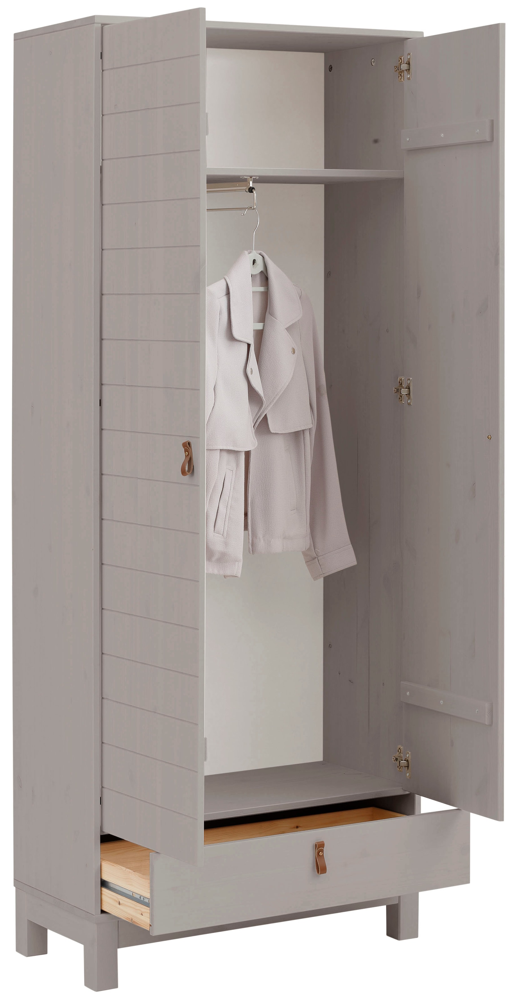 Home affaire Garderobenschrank »Ella«, aus massivem Kiefernholz, in  verschiedenen Farbvarianten, Breite 75 cm bei OTTO | Garderobenschränke