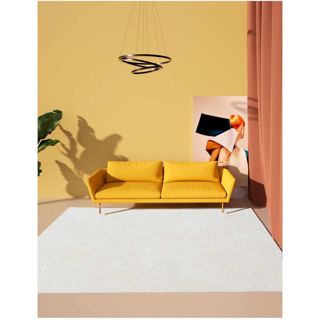 LeGer Home by Lena Gercke Hochflor-Teppich »Lucia«, rechteckig, weiche Haptik, kuschelig, einfarbiger Teppich, Uni-Farben