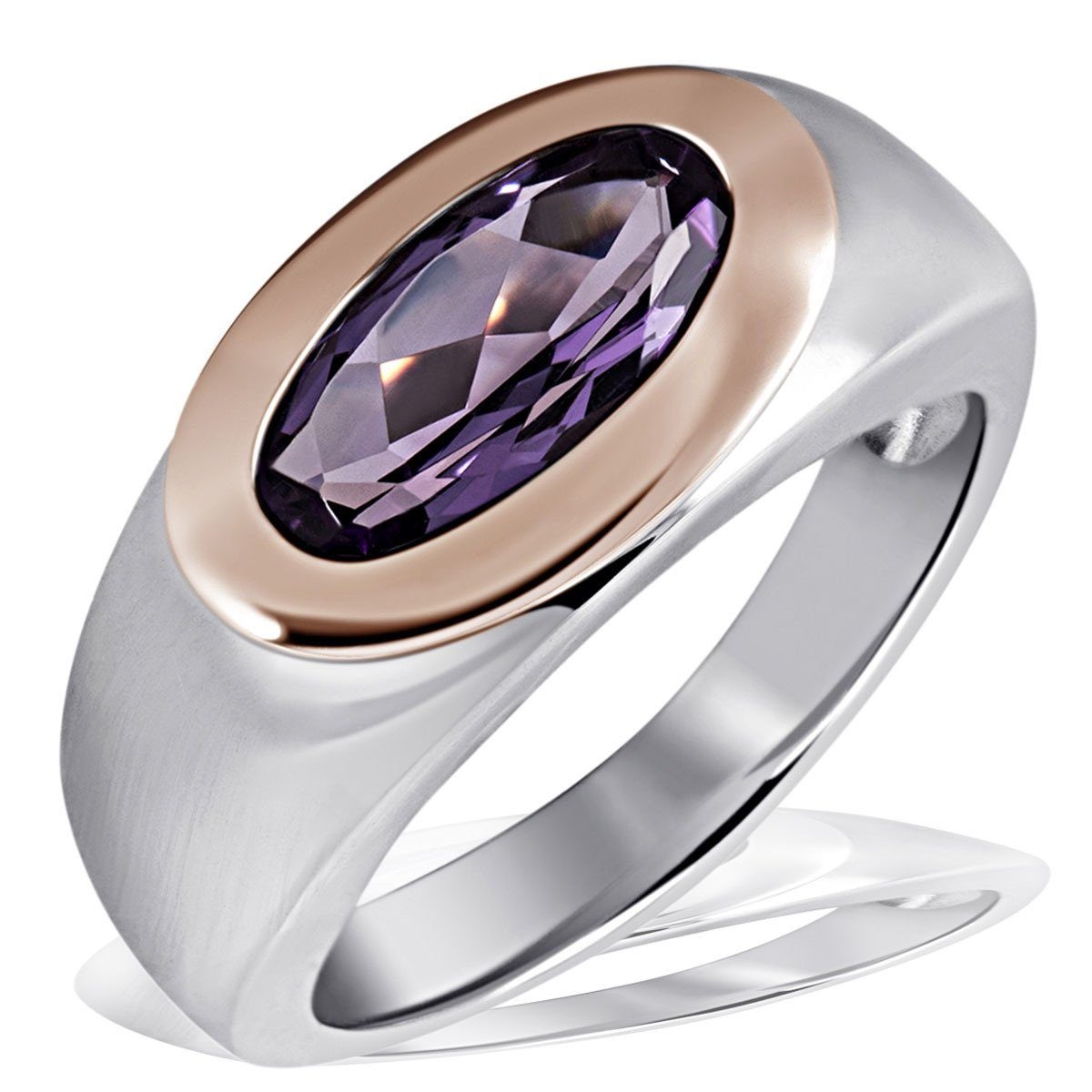 goldmaid Silberring, Samira 925 Sterlingsilber 1 lila Zirkonia