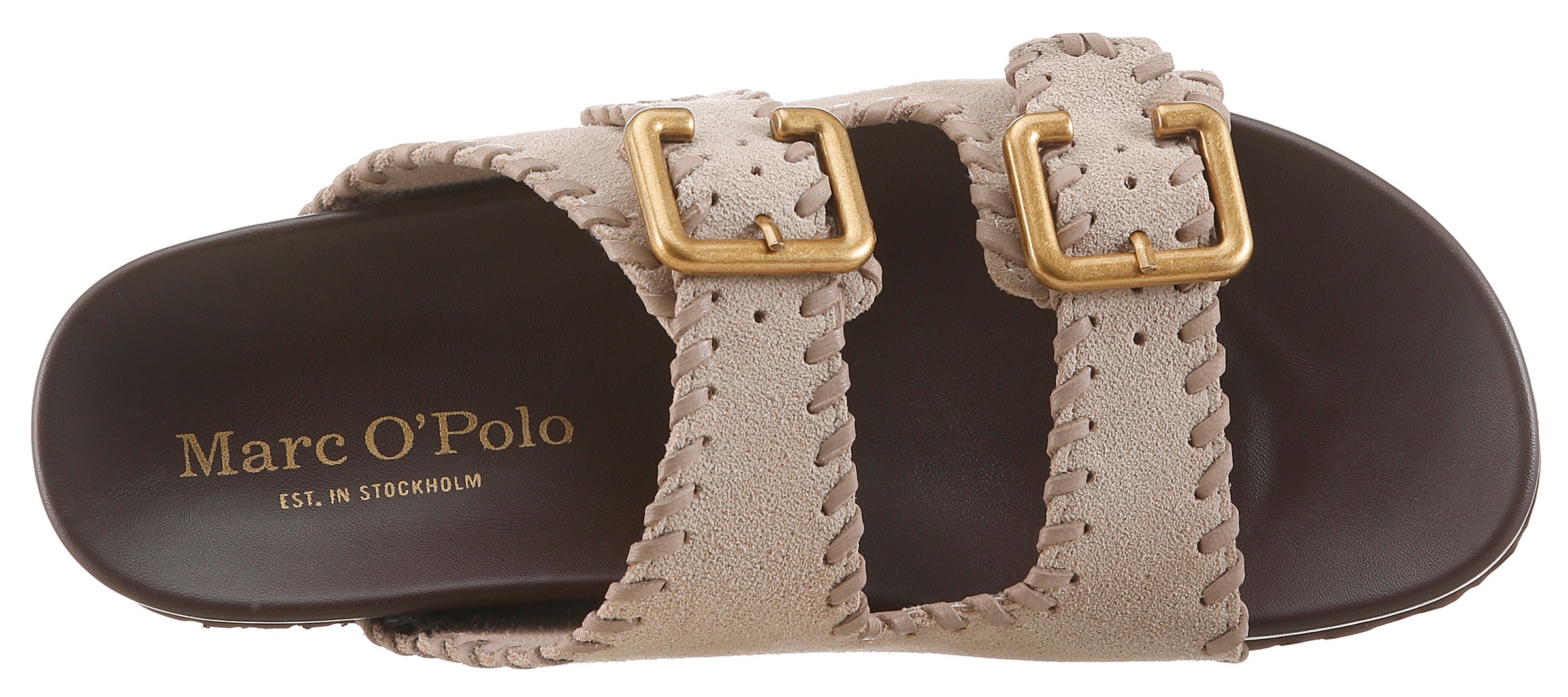 Marc O'Polo Pantolette »Floria«  Sommerschuh, Hausschuh, Strandschuh mit Ziernähten