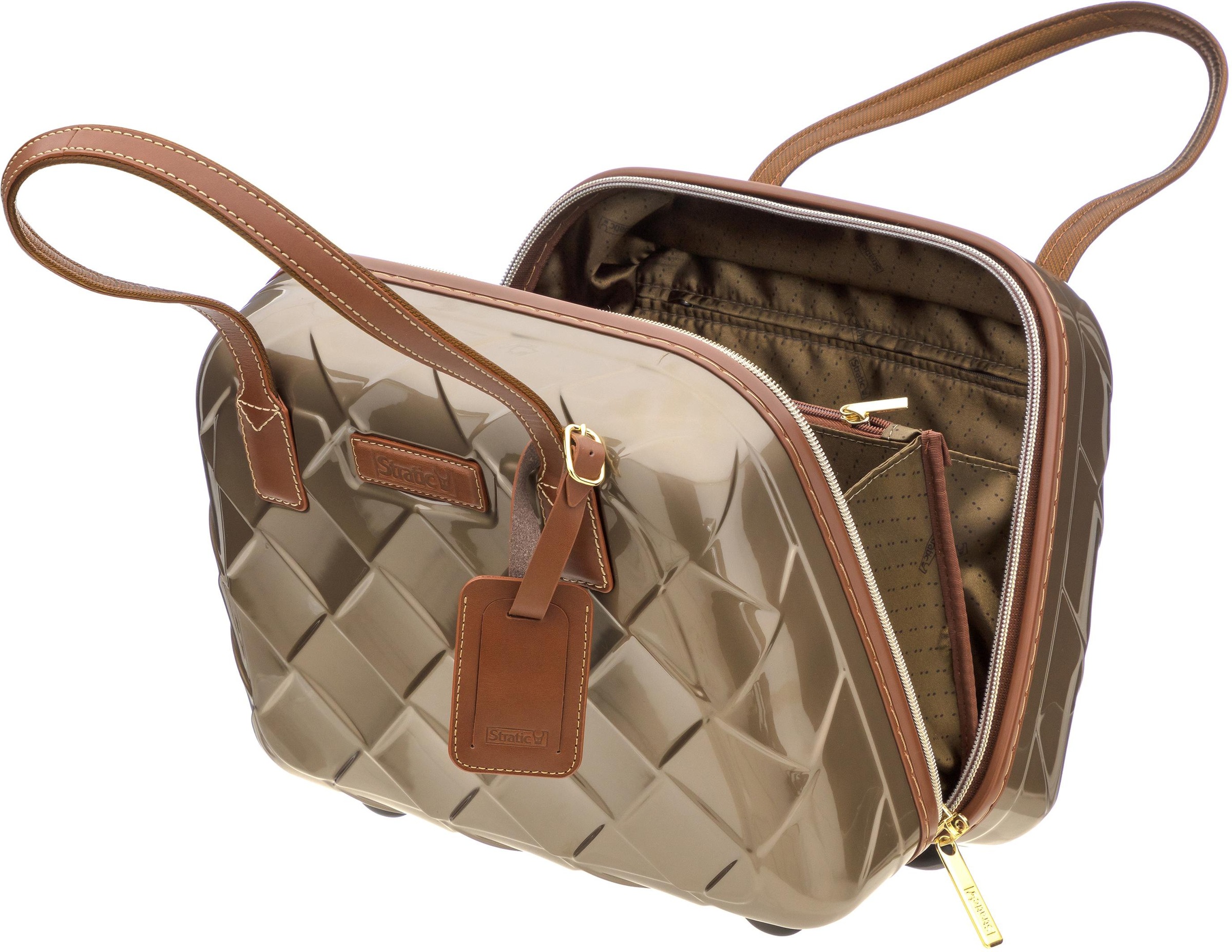 Stratic Beautycase »Beautycase Leather & More« Handtasche Damen Tasche Damen Henkeltasche