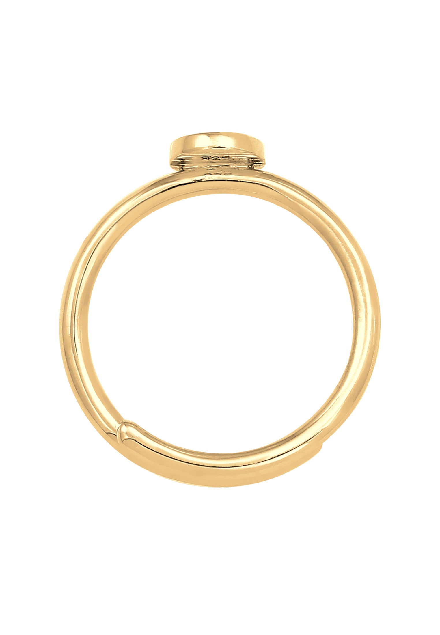 Elli Silberring »Ring Verstellbar Initiale Kreis 925 Sterling Silber«