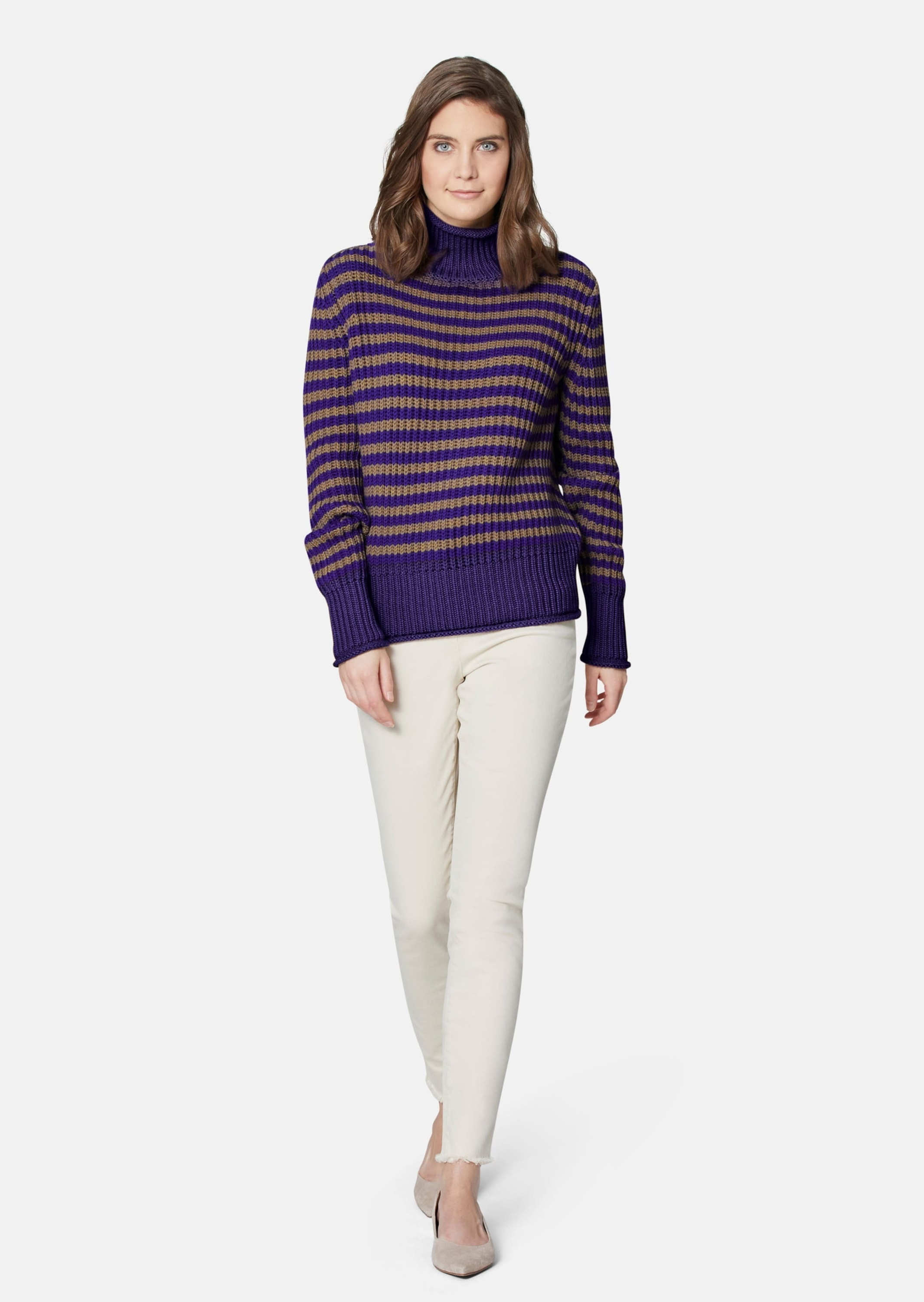 MADELEINE Longpullover »Pullover Softer Schurwoll-Pullover mit stylischen Streifen«