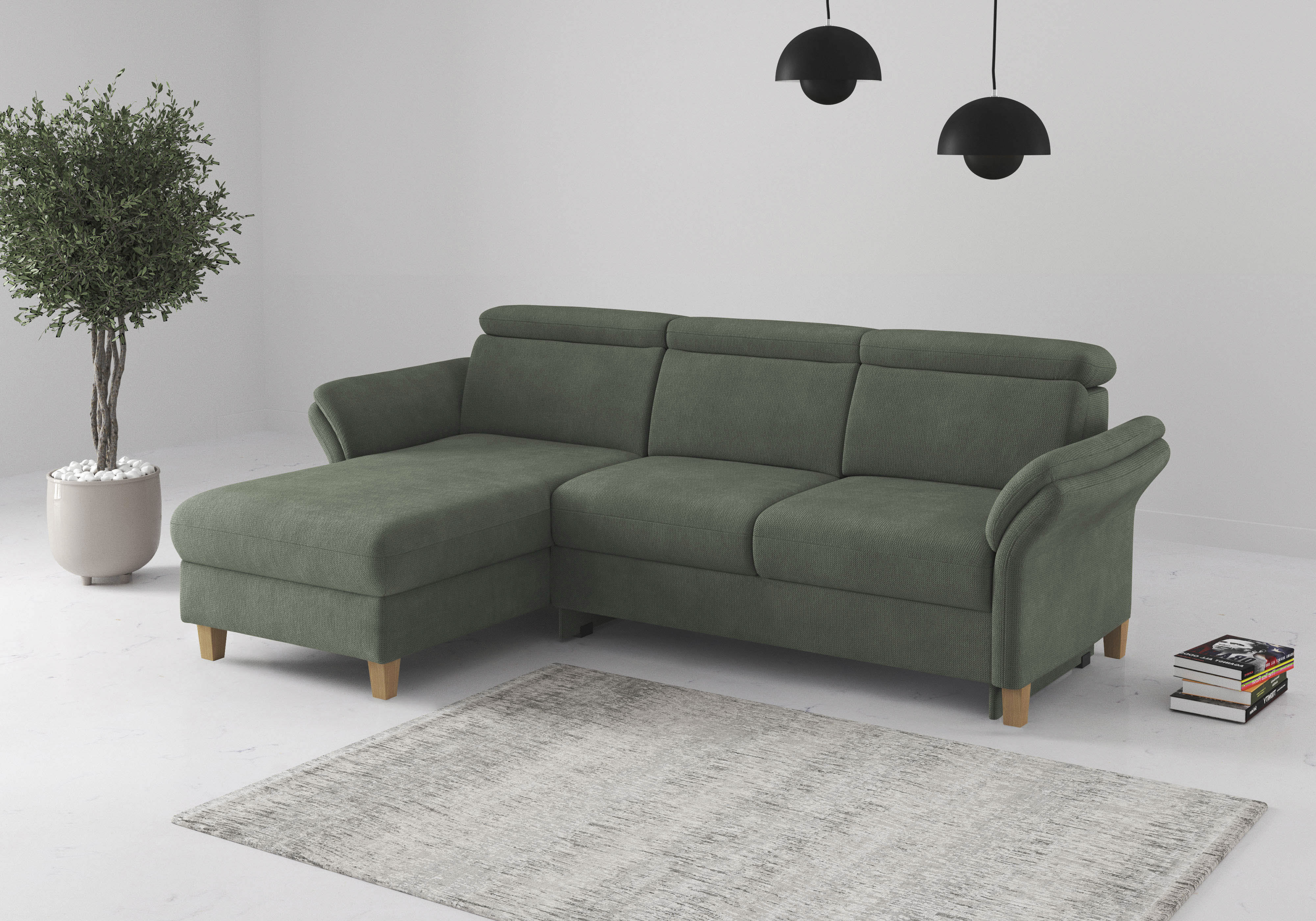 OTTO home Ecksofa "Glendale, L-Form" inkl. Kopfteilverstellung, wahlweise mit Vorziehsitz und Bettkasten