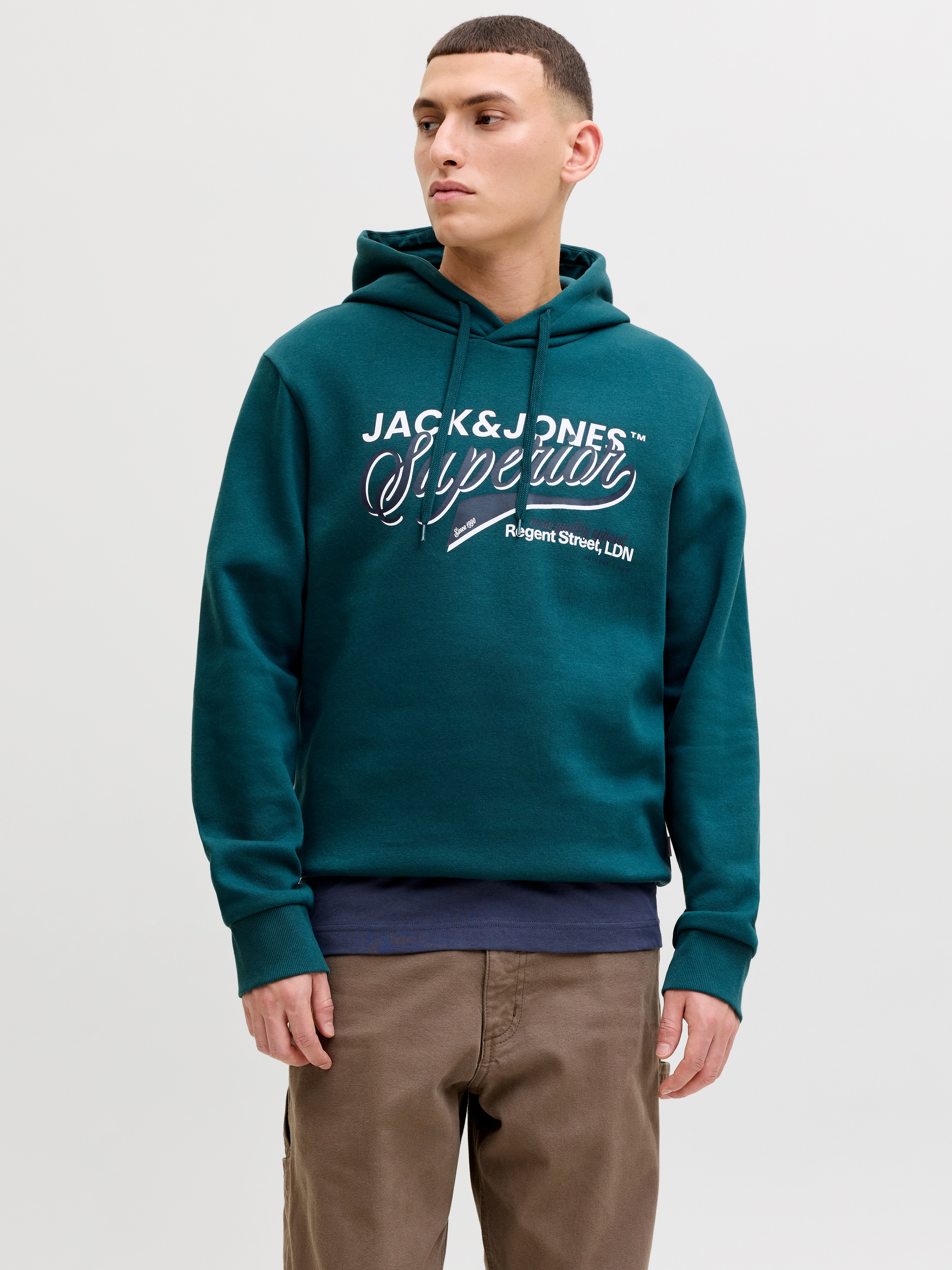 Jack & Jones Kapuzensweatshirt »JJELOGO SWEAT HOOD 2 COL 25/26 NOOS«, mit stylischem Print
