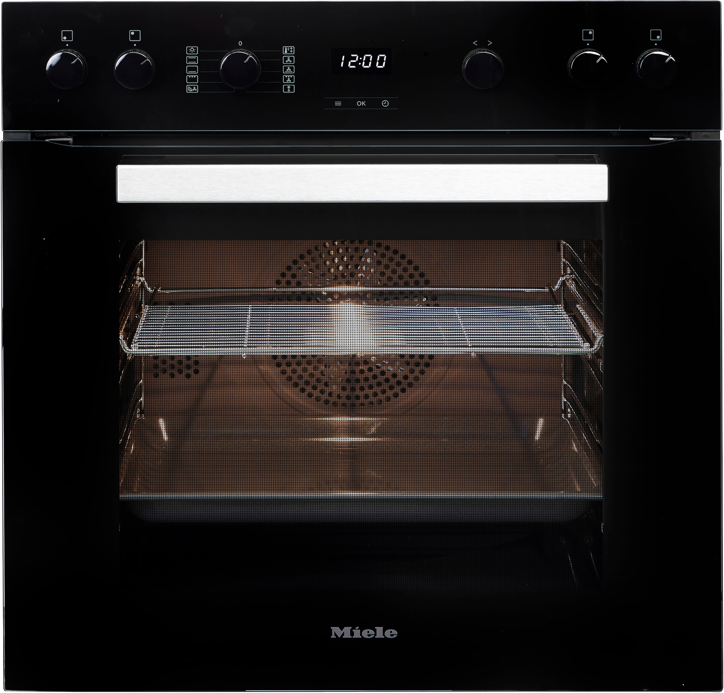 Miele Induktions Herd-Set »H2459I D OBSW + KM 7061 FR« mit Teleskopauszug nachrüstbar Herd-Set - Herd mit 2 FlexiClip-Auszügen sowie Induktionskochfeld