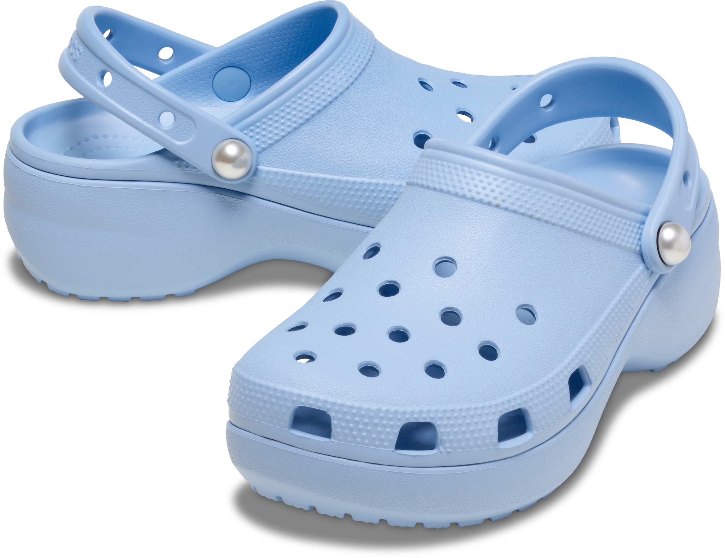 Crocs Clog »Classic Platform Pearl Clog«, Plateaschuh, Sandale mit Zierperlen