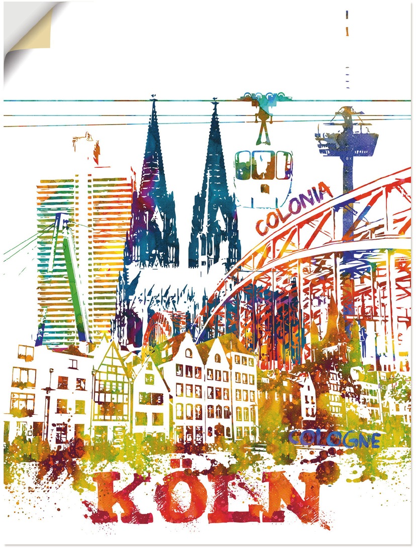Artland Wandbild »Almwiese«, Blumenwiese, Größen Leinwandbild, (1 bei oder Poster Wandaufkleber OTTO Alubild, versch. als St.), in