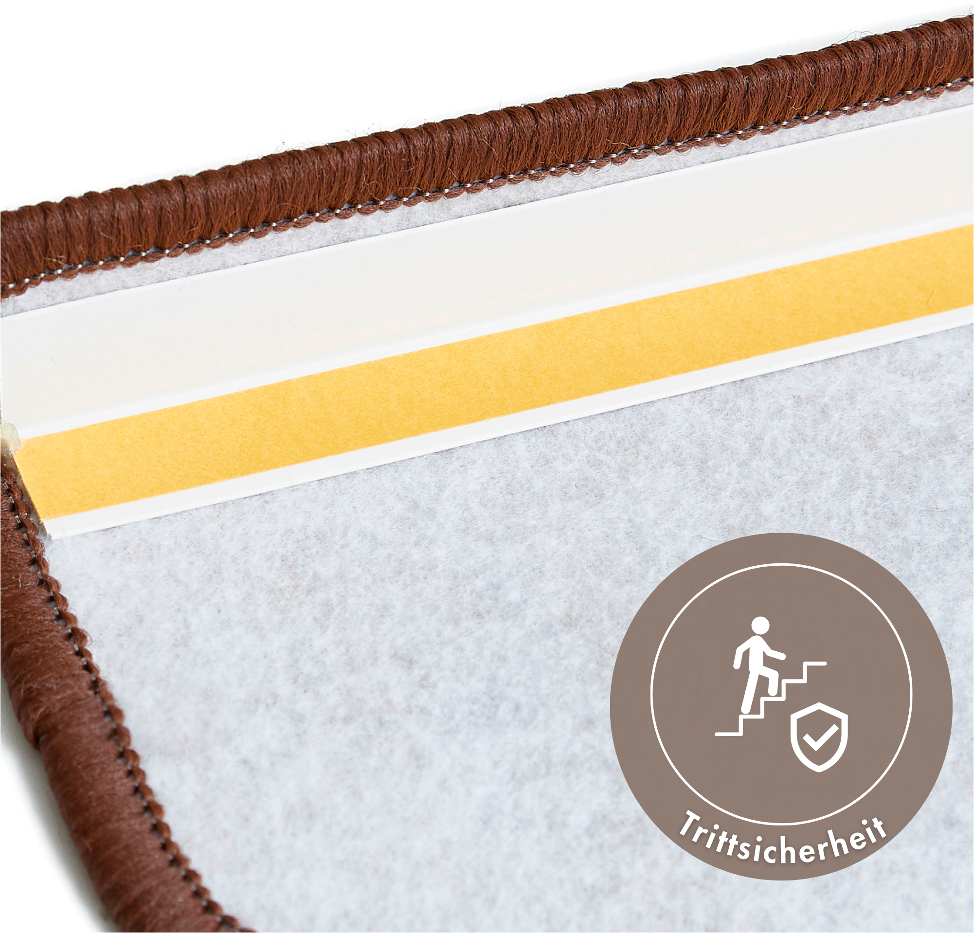 Andiamo Stufenmatte »Casablanca, Made in Netherlands«, halbrund, 6,5 mm Höhe, Uni Farben, selbstklebend, strapazierfähig, 15 Stück in einem Set