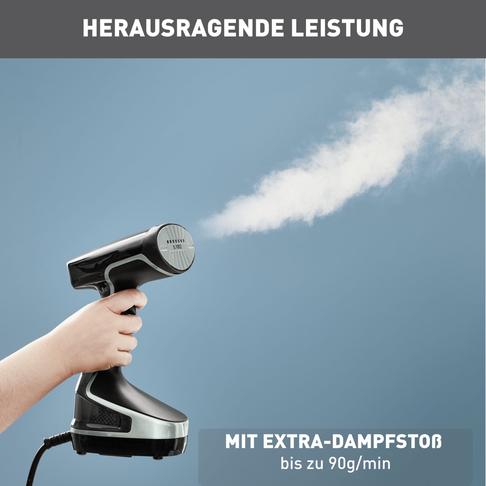 Tefal Dampfbürste »Access Steam Force, 2000 Watt, 190 ml Wassertank, entkeimend,« 2000 W kraftvolle Dampfleistung, 25 Sekunden Aufheizzeit, Steamer, DT8250
