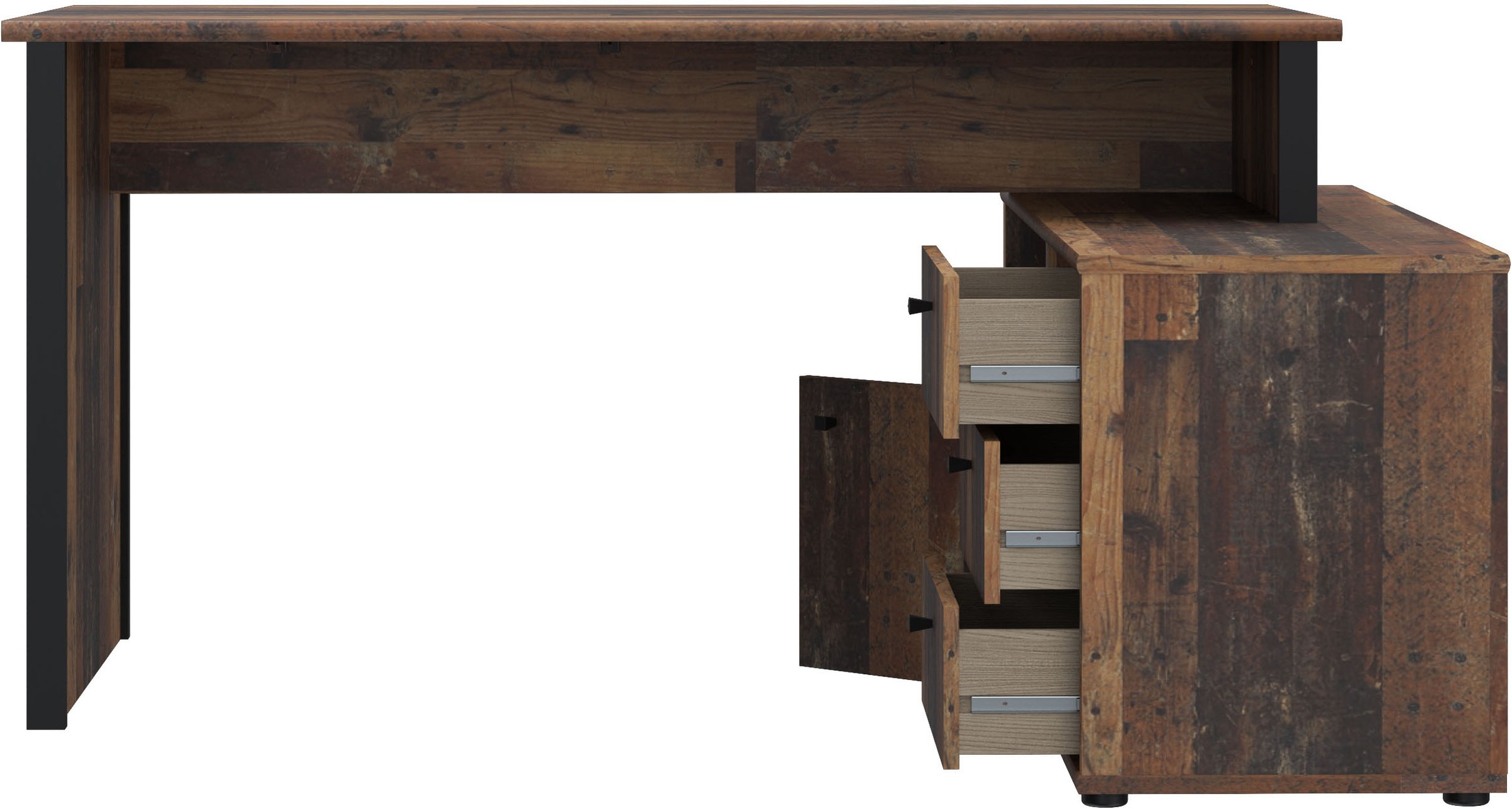FORTE Eckschreibtisch »Tempra«, viel Stauraum, Breite 151 cm