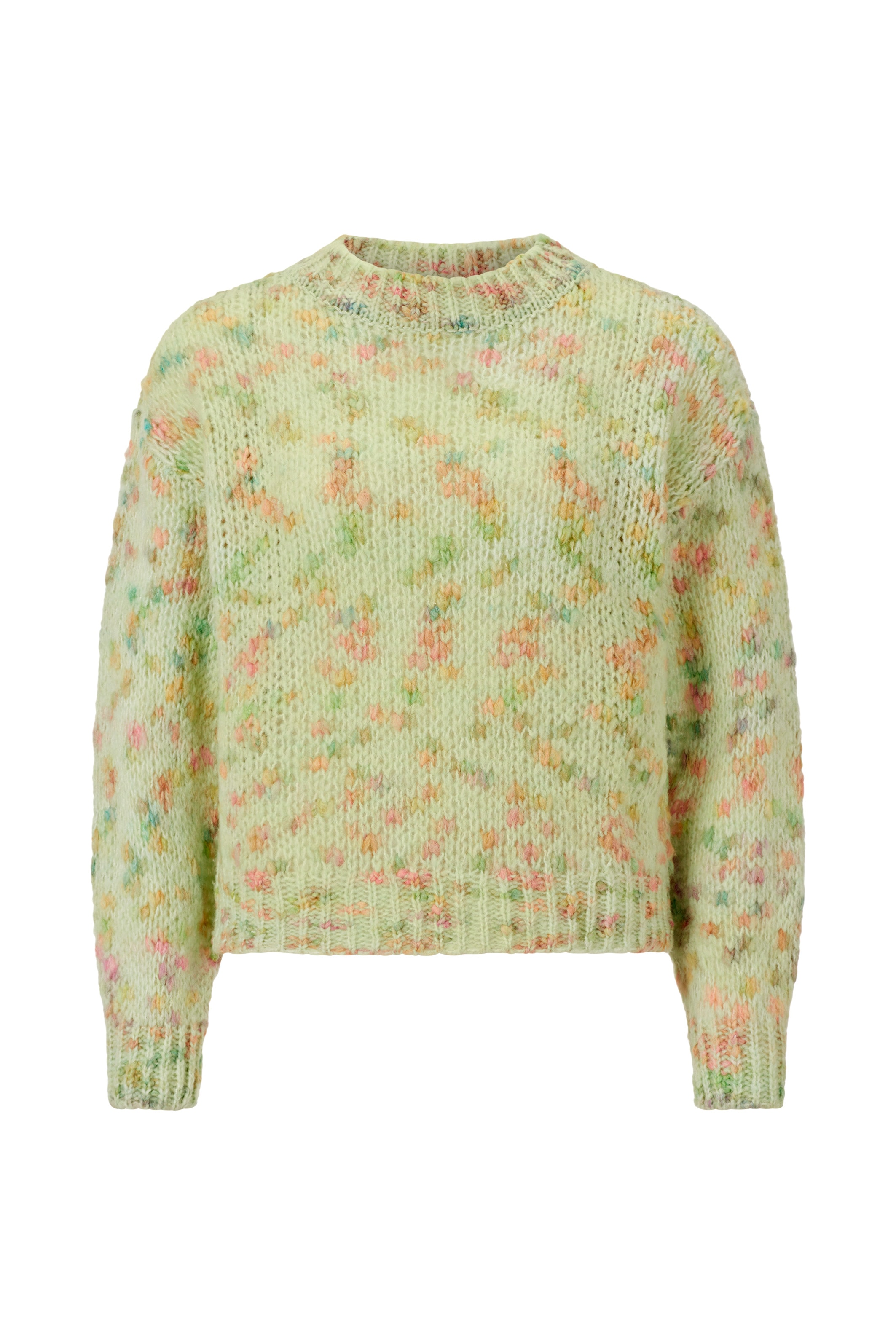 RICHROYAL Rundhalspullover, mit auffälligem Musterdesign