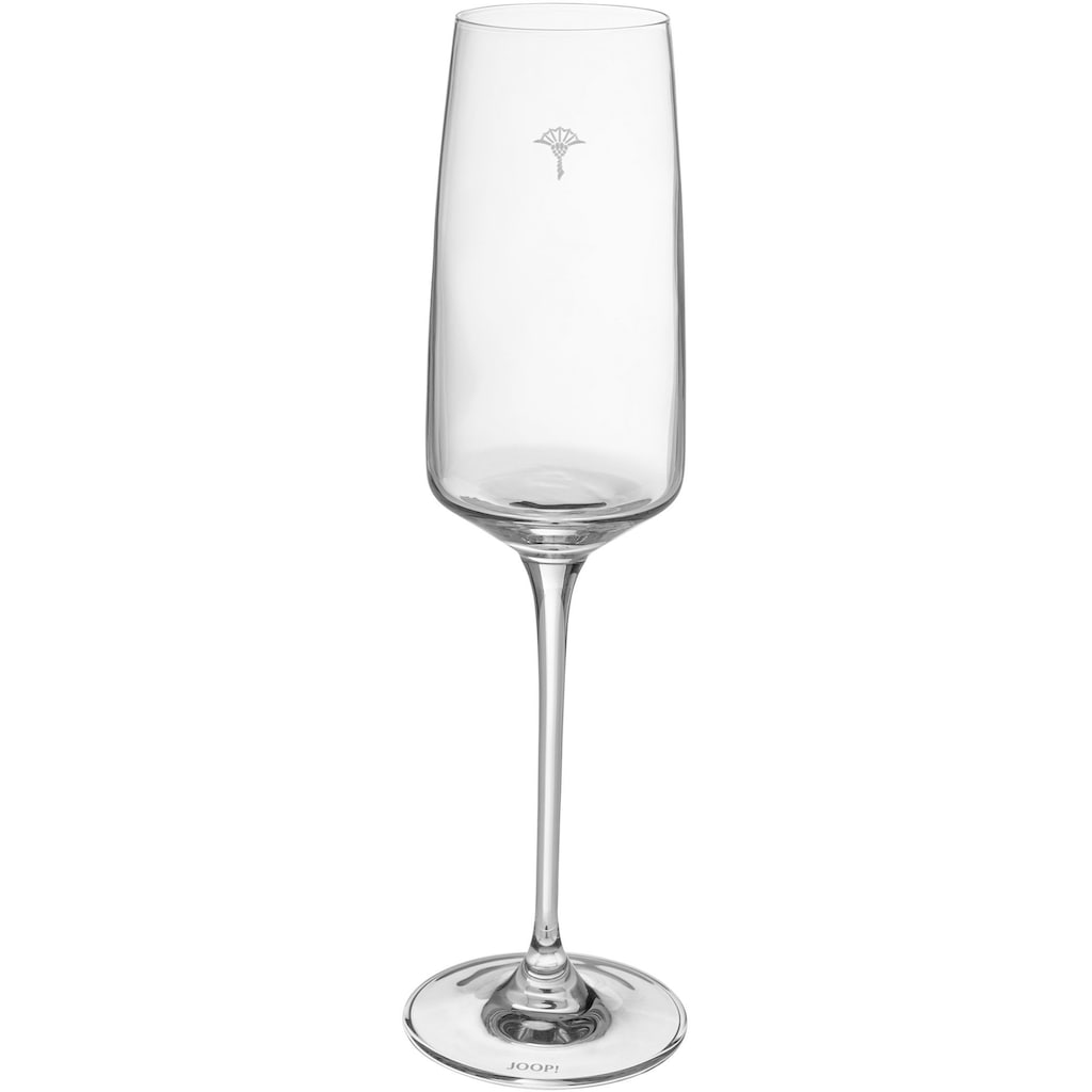 Joop! Champagnerglas »JOOP! SINGLE CORNFLOWER«, (Set, 2 tlg.), mit einzelner Kornblume als Dekor, 2-teilig, Made in Europe