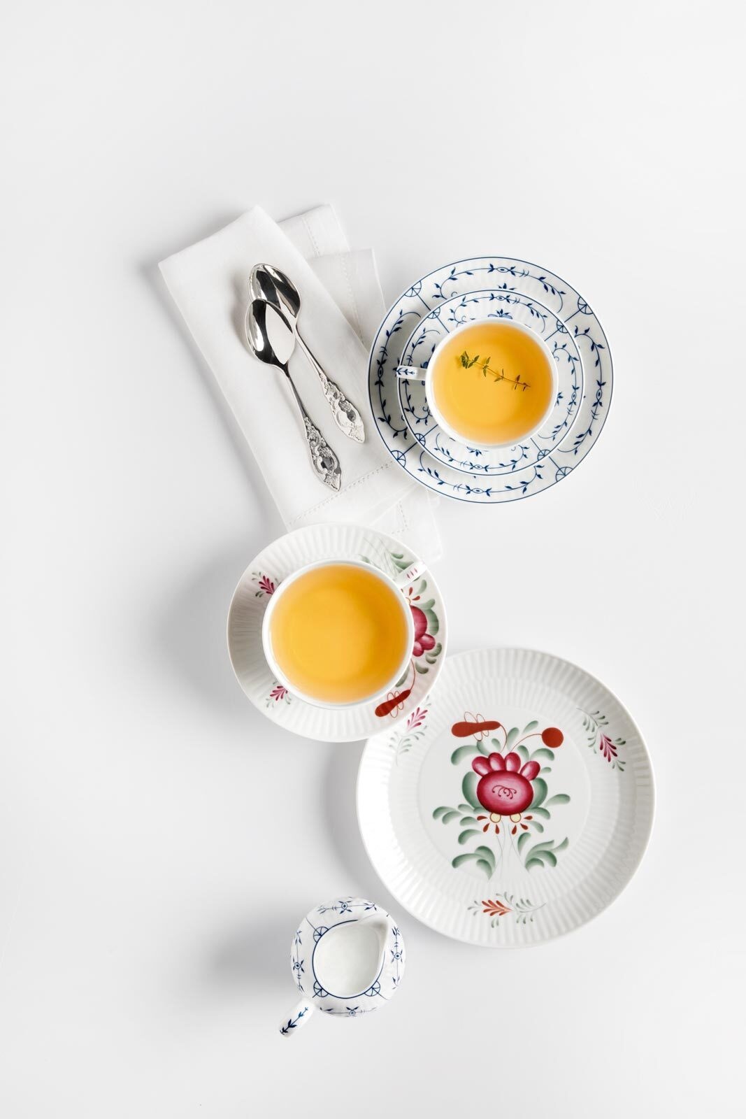 Seltmann Weiden Geschirr-Set »Teeservice Amina Ostfriesenrose 6er Set bunt« Spülmaschinenfest, Mikrowellensicher, Ofenfest
