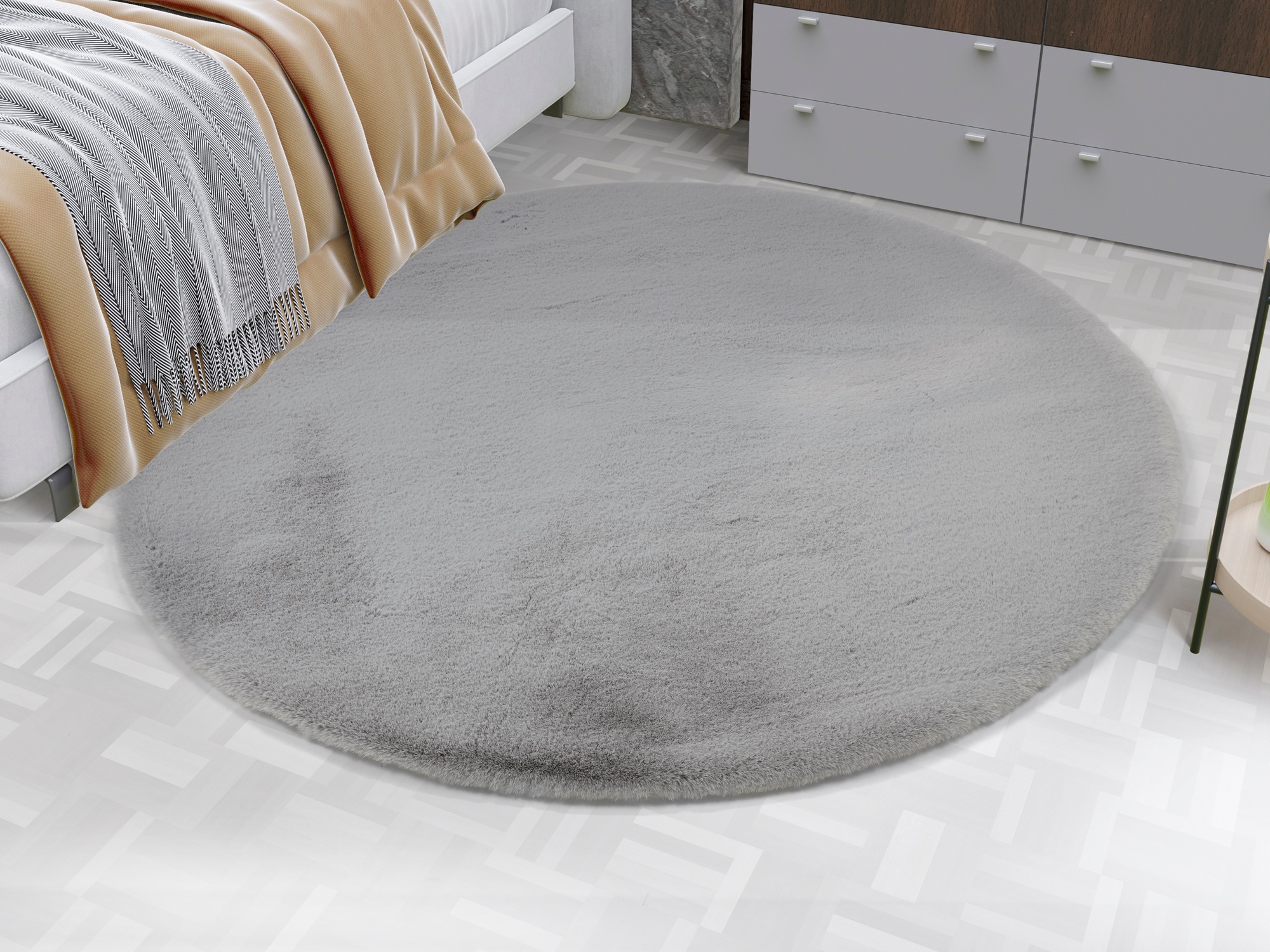 OCI DIE TEPPICHMARKE Teppich »ROCKY SOFT« rund 35 mm Höhe Kunstfell, weich, kuschelig, maschinell gewebt, waschbar