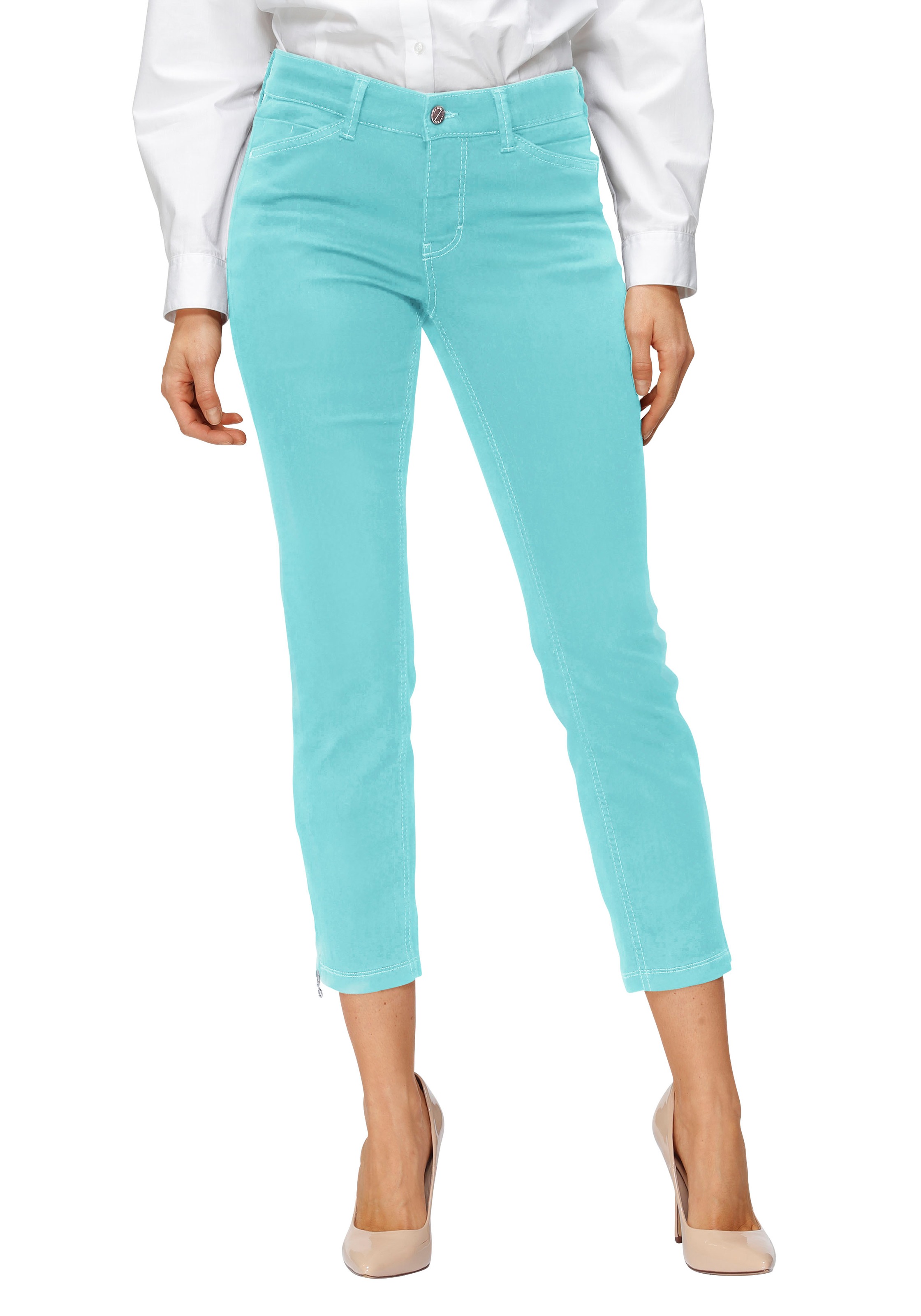 MAC 7/8-Jeans »Dream Chic«, verkürzte Form mit Reißverschluss