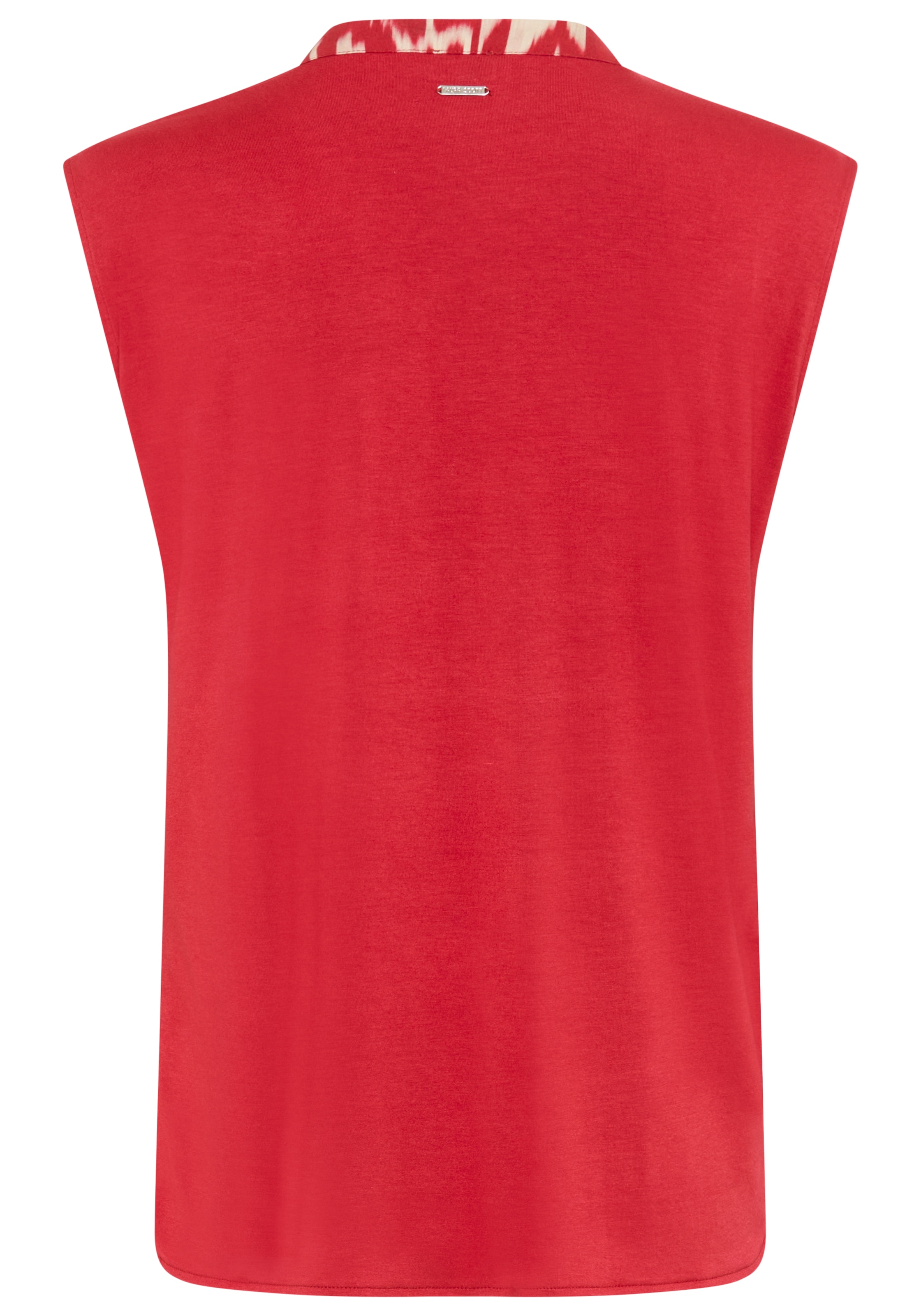 Laura Scott Shirtbluse gemustert mit Bordüren-Print , Kurzarm, aus Viskose