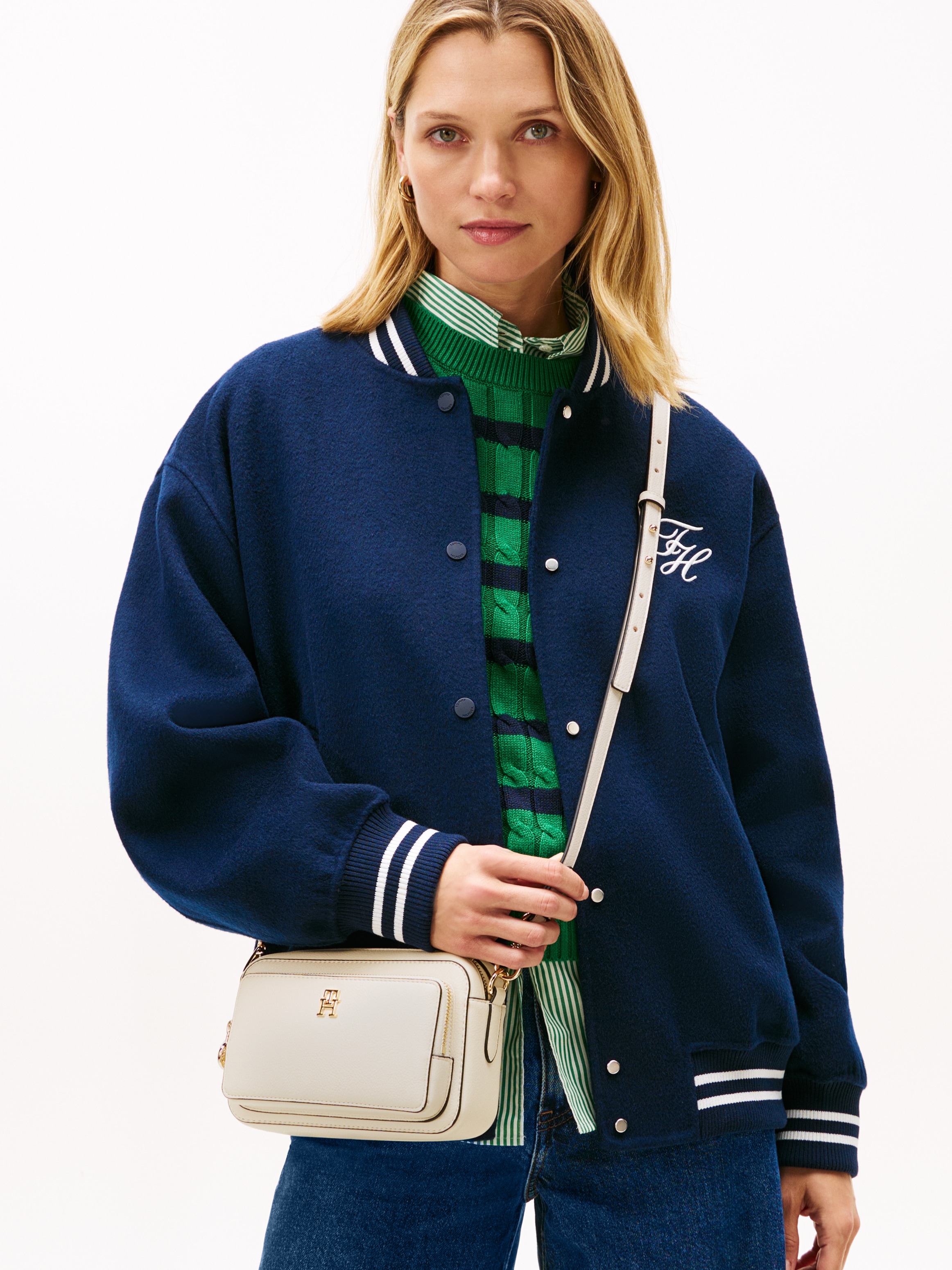 Tommy Hilfiger Umhängetasche »TH ICON CAMERA BAG« , Damen Schultertasche, Minibag mit TH-Logoemblem